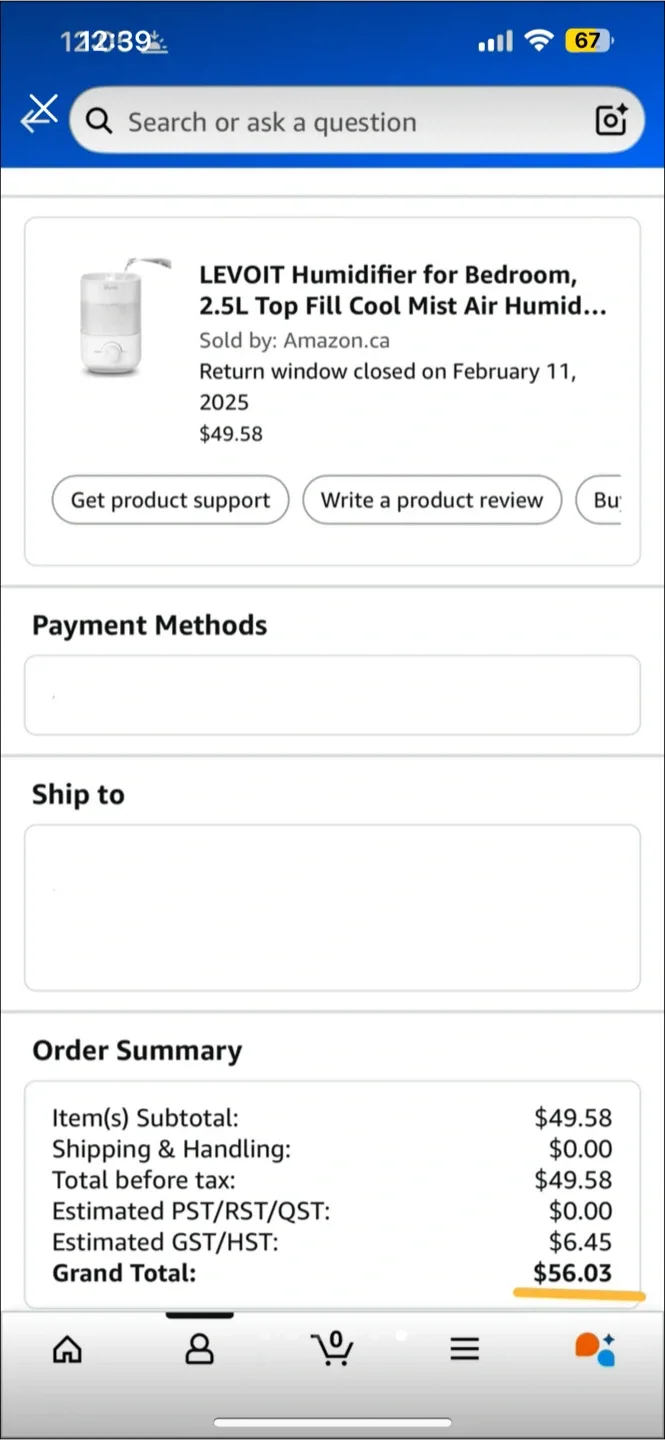 LEVOIT Humidifier for Bedroom, 2.5L Top Fill Cool Mist - NEW image indicator(4)