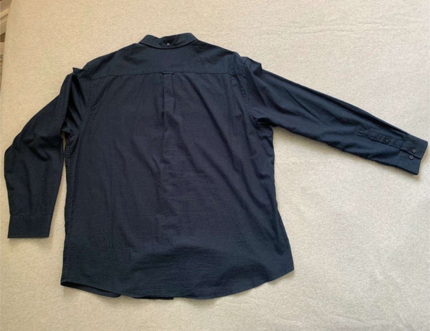 Men’s Haggar XXL Long Sleeve Dark Navy Button Down Shirt - photo 2