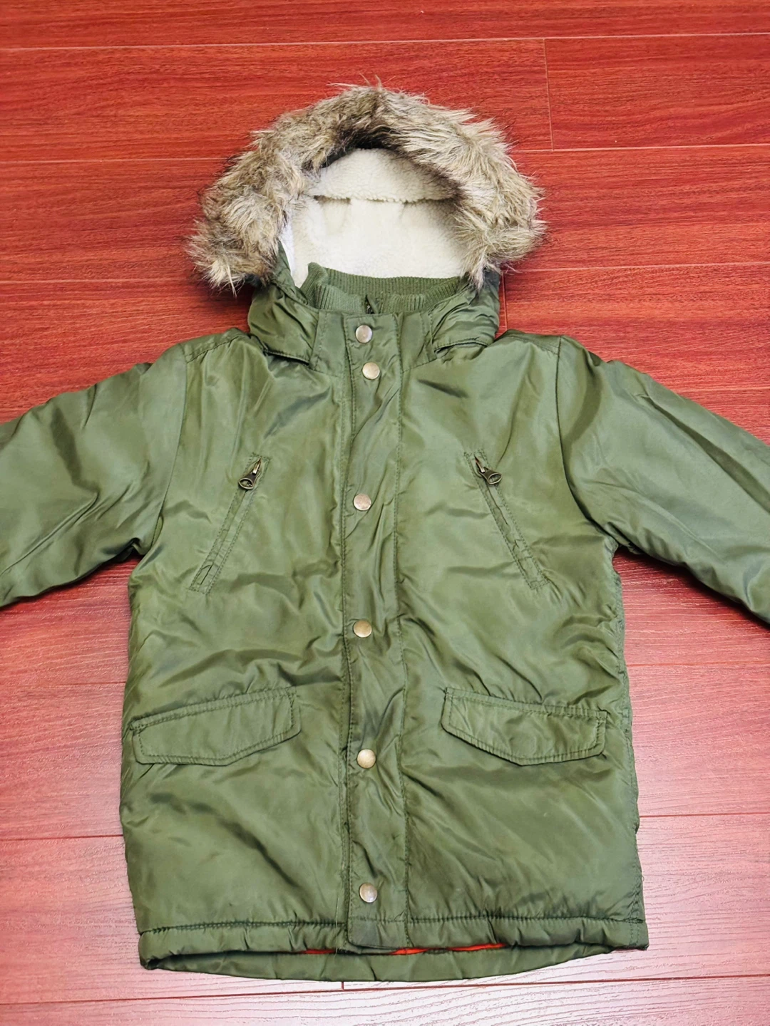 H&M Kids Green Winter Jacket Size 6-7Y