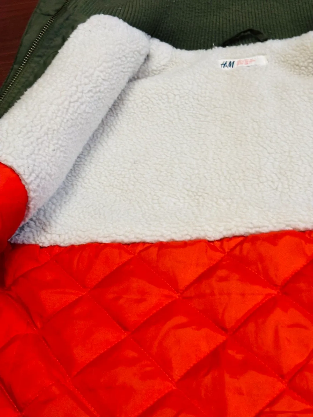 H&M Kids Green Winter Jacket Size 6-7Y image indicator(5)