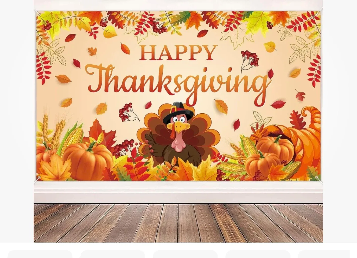 Happy Thanksgiving backdrop Thanksgiving fall decoration thumbnail