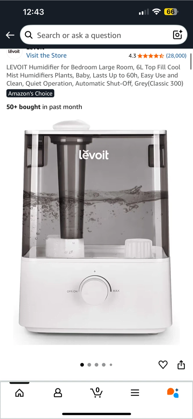 Levoit Classic 300 Lite Ultrasonic Cool Mist Humidifier