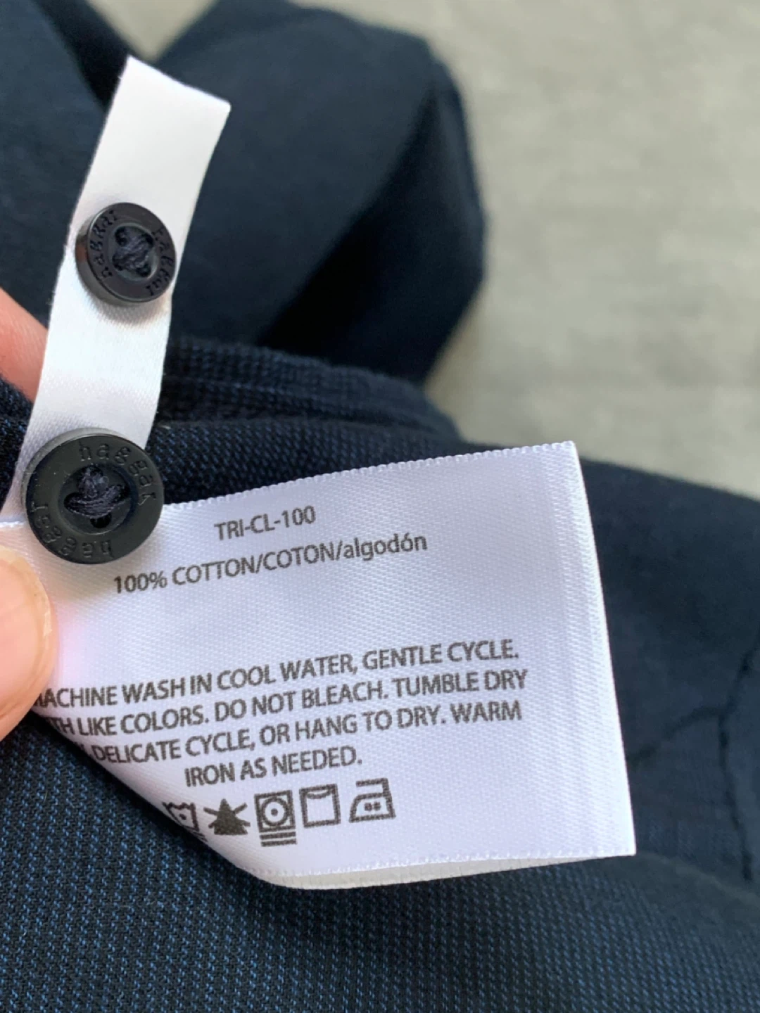 Men’s Haggar XXL Long Sleeve Dark Navy Button Down Shirt - photo 4