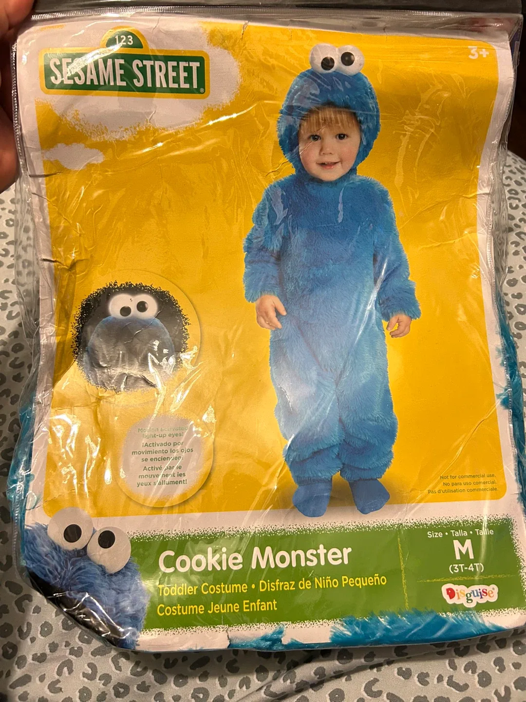 Sesame Street Cookie Monster Toddler Costume - Size M (3T-4T) thumbnail