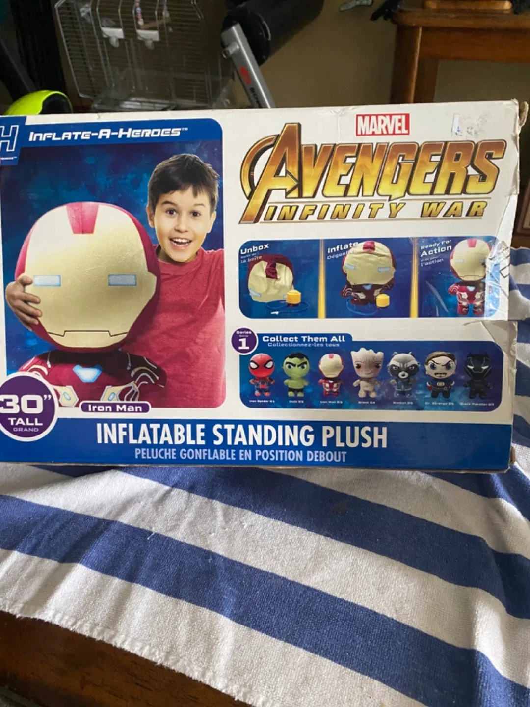 NEW IN BOX Marvel Avengers Iron Man 30" Inflatable Plush image indicator(2)