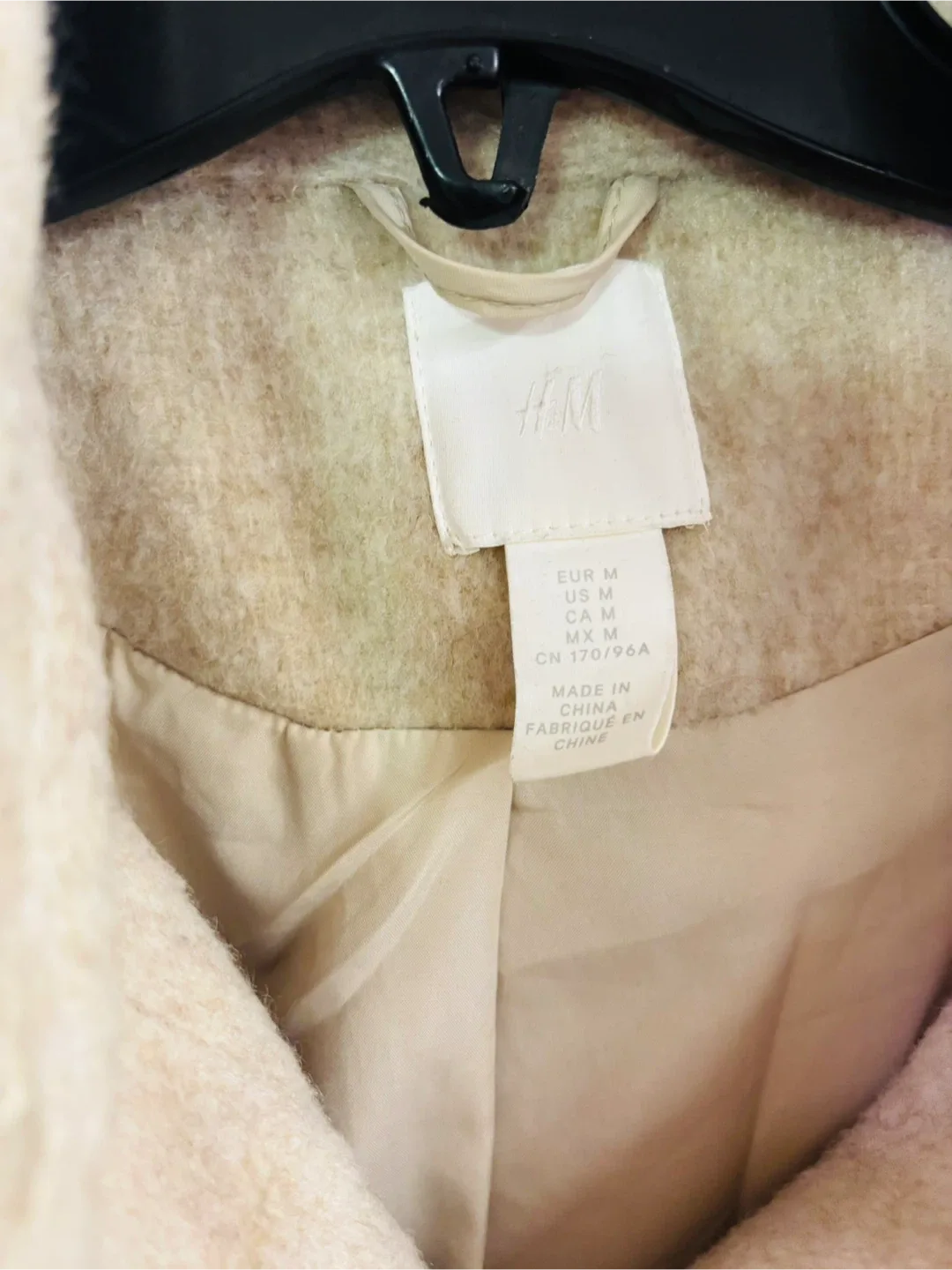 H&M Beige Coat - Size M image indicator(4)
