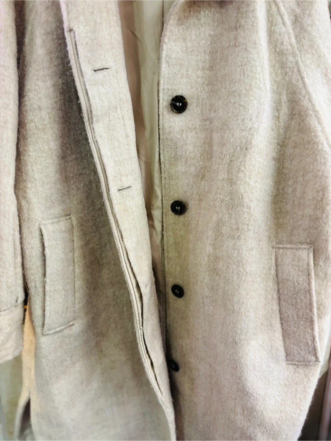 H&M Beige Coat - Size M image indicator(7)