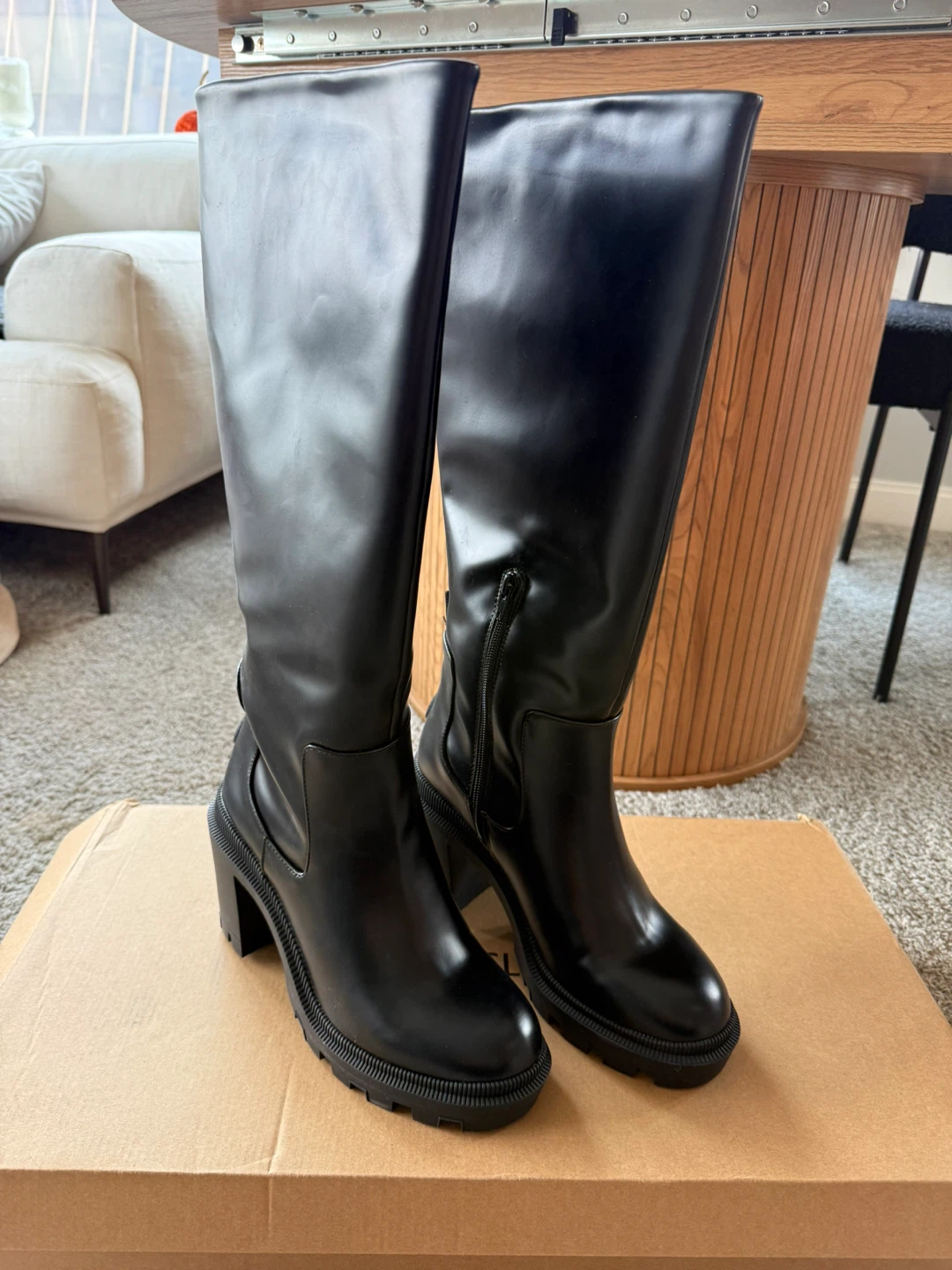 River Island Black Knee High Boots