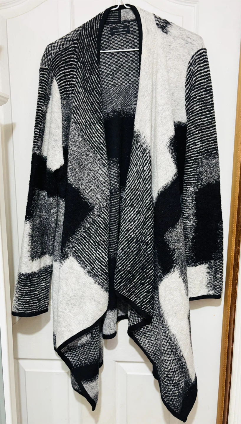Lucky Brand Black & White Cardigan
