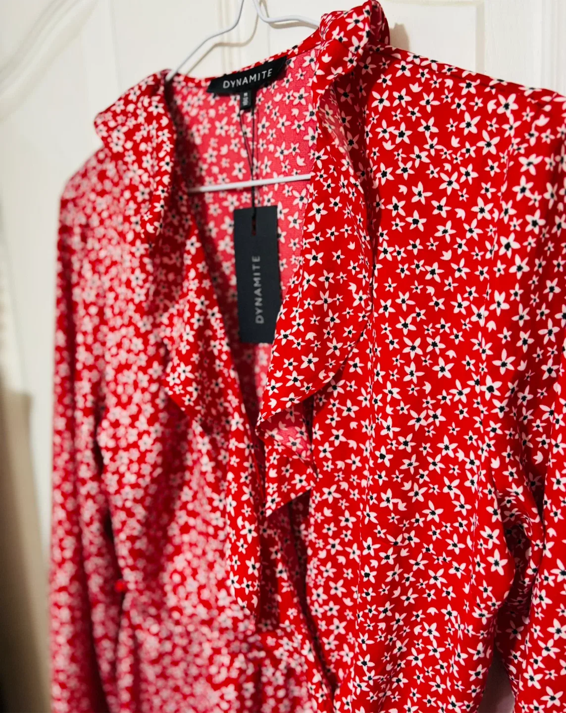 Dynamite Selina Red Floral Dress - Size M image indicator(2)