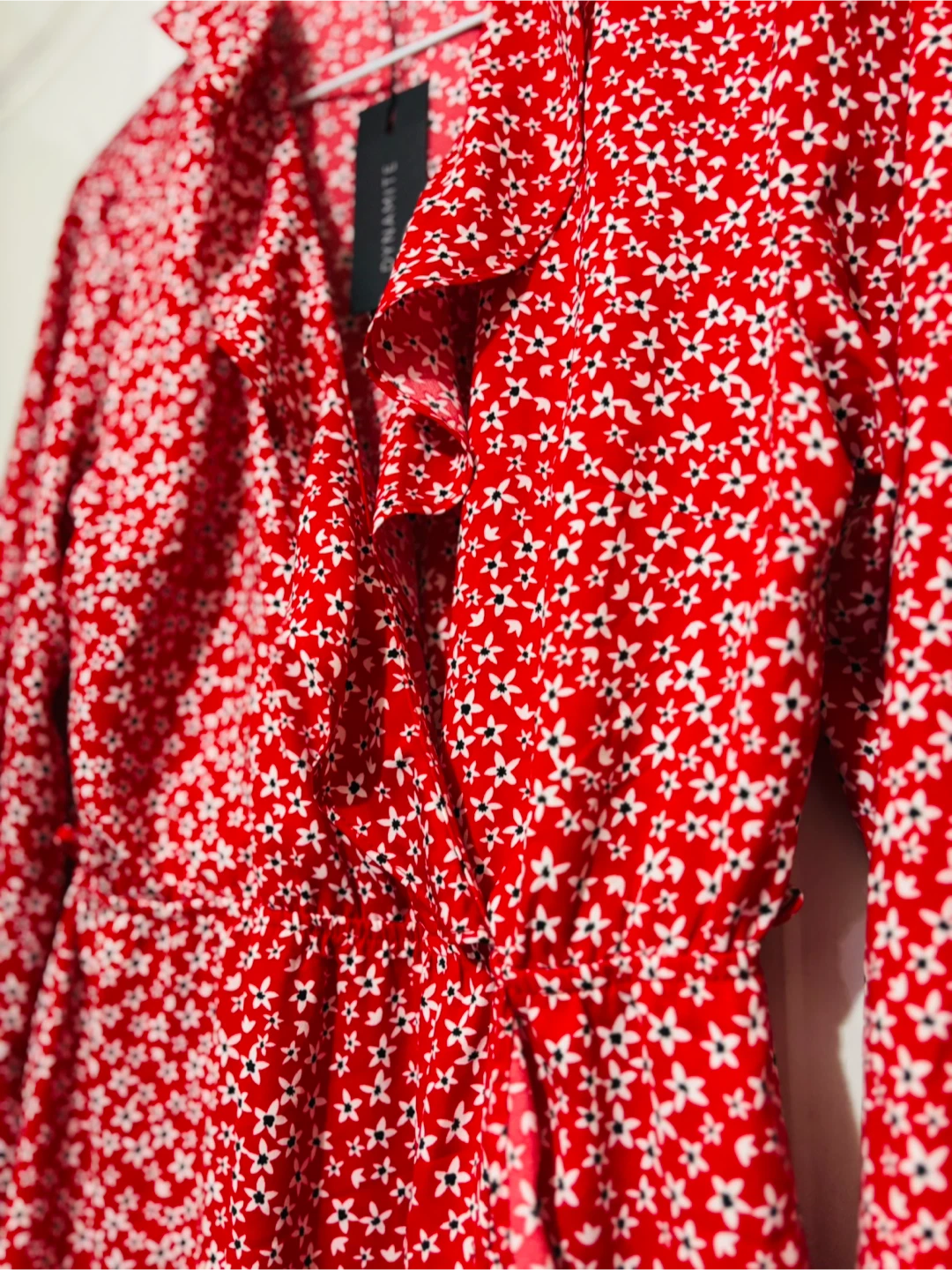 Dynamite Selina Red Floral Dress - Size M - photo 3