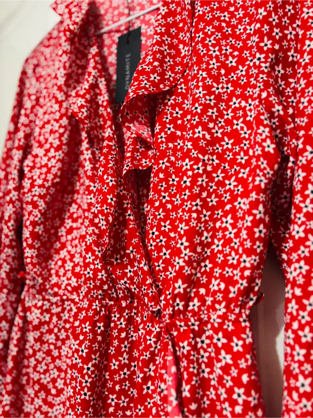 Dynamite Selina Red Floral Dress - Size M image indicator(3)