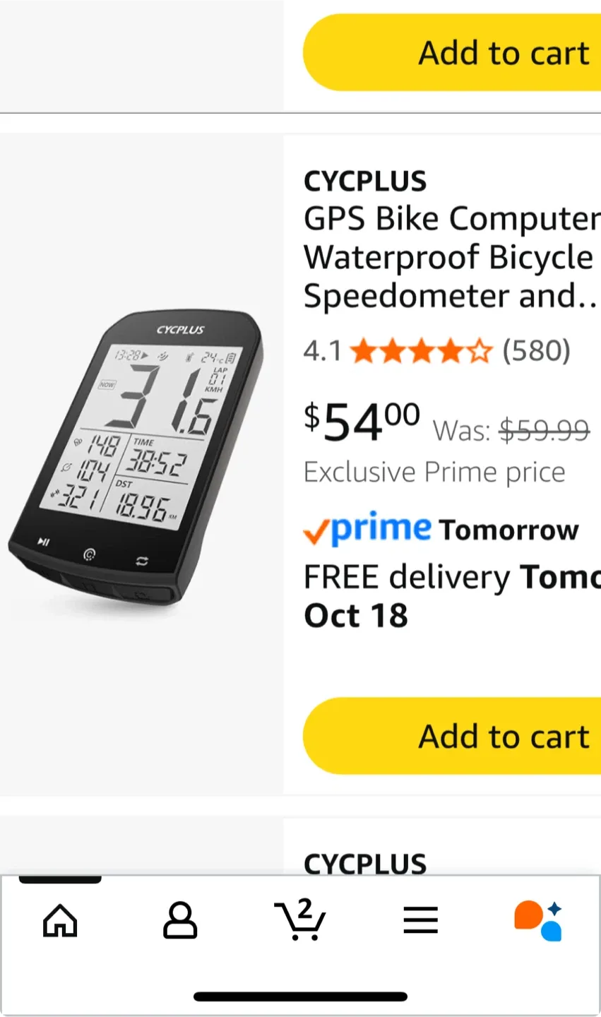 CYCPLUS M1 GPS Bike Computer - Waterproof Speedometer thumbnail