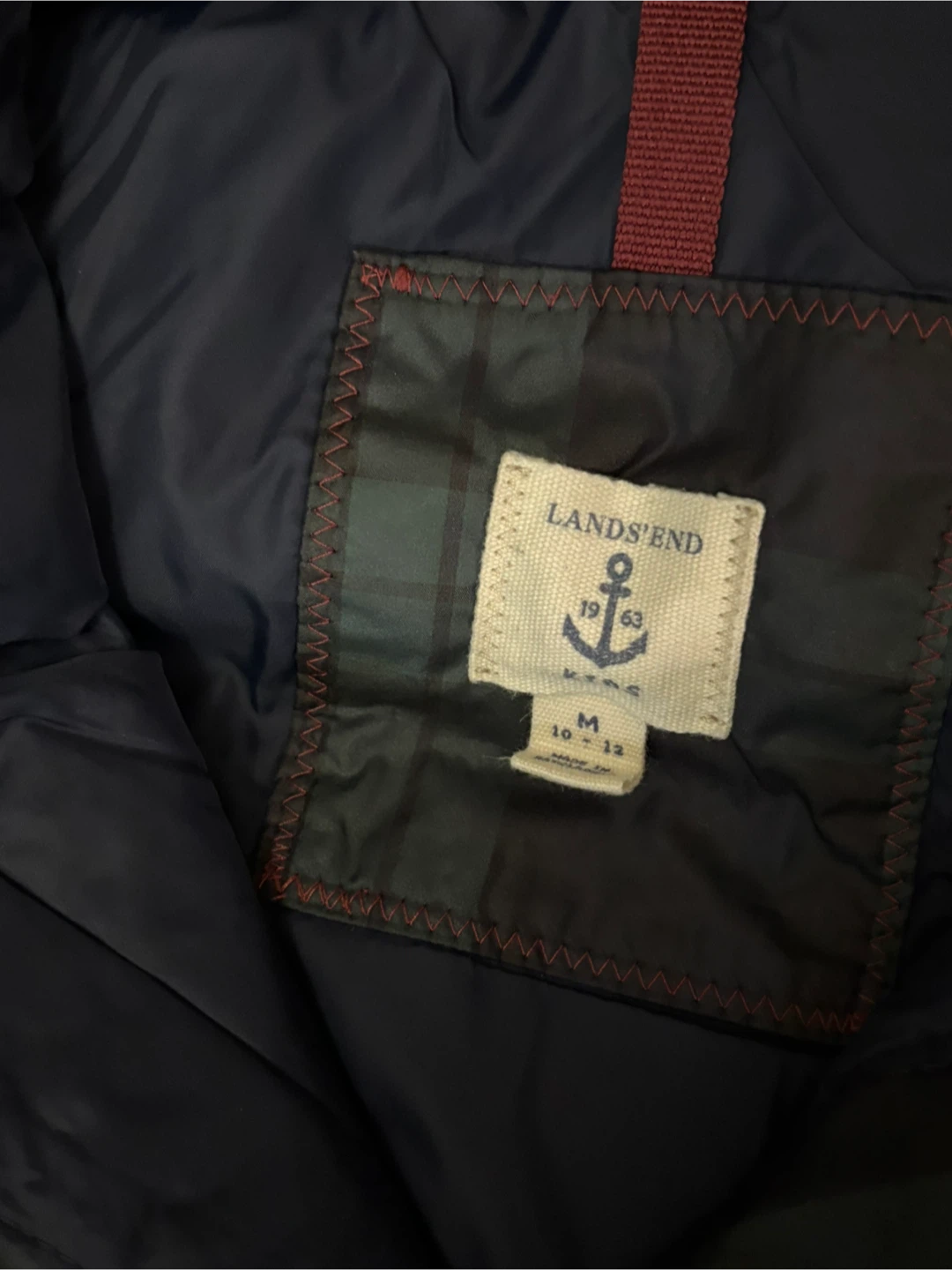 (Kids) Lands' End Plaid Puffer Vest - Size M (10-12) - photo 3