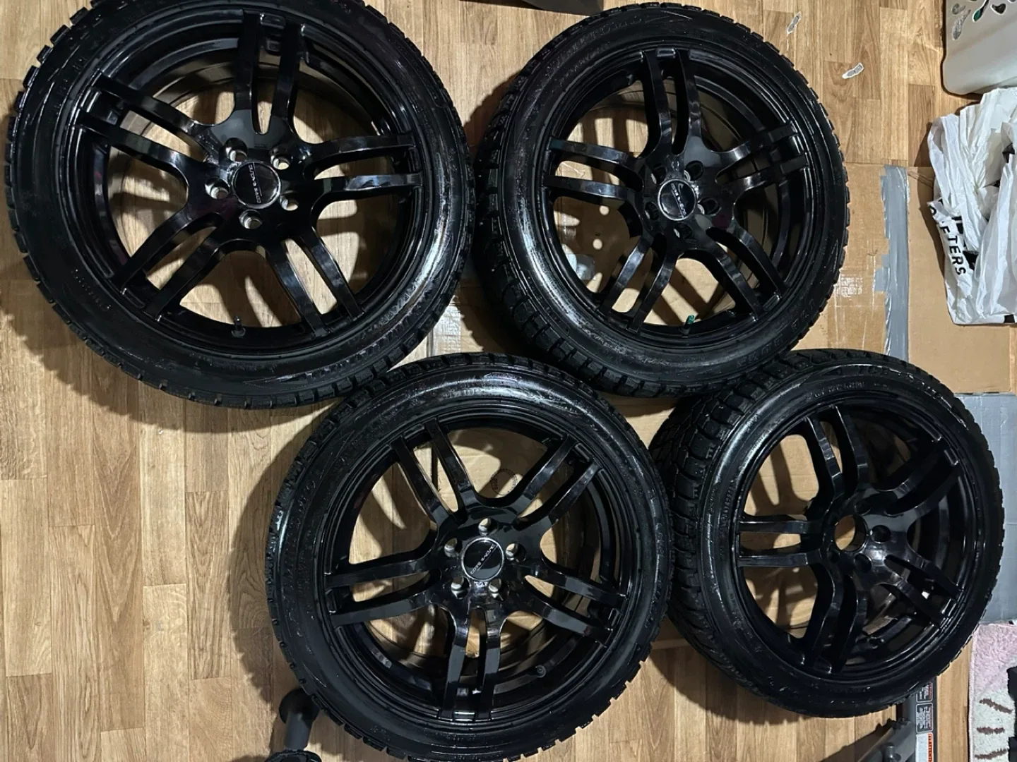Used 17" Alloy Wheels with Winter Tires image indicator(2)