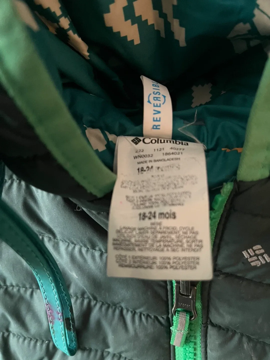 Columbia Reversible Puffer Snowsuit - 18-24 Months image indicator(2)