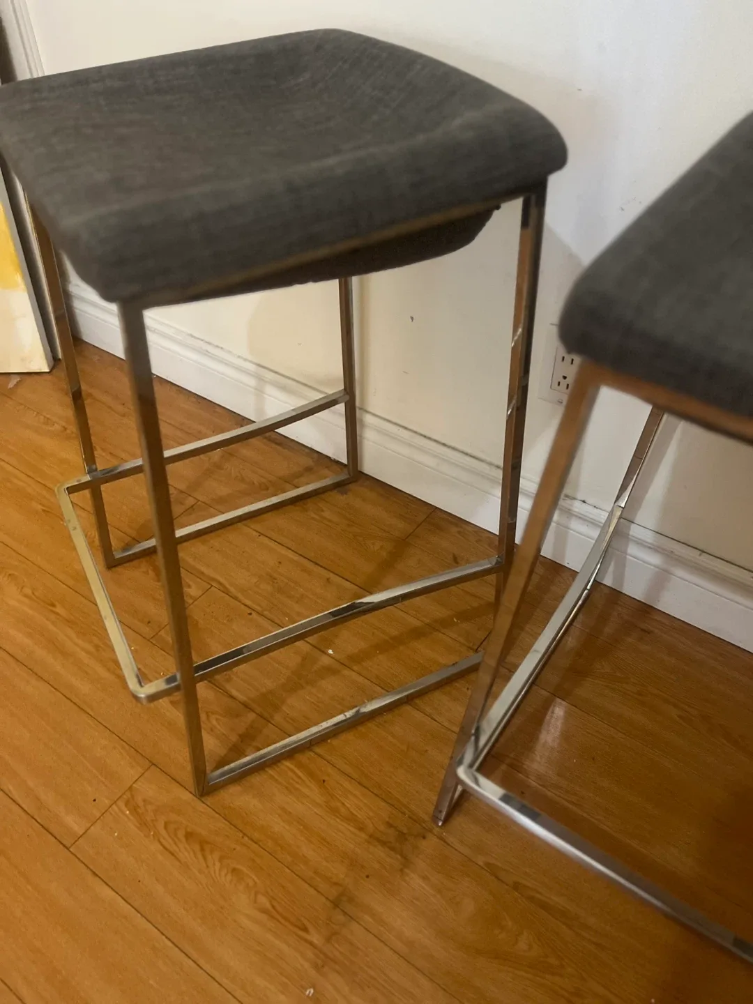 Structure Set of 2 Grey Bar Stools image indicator(6)