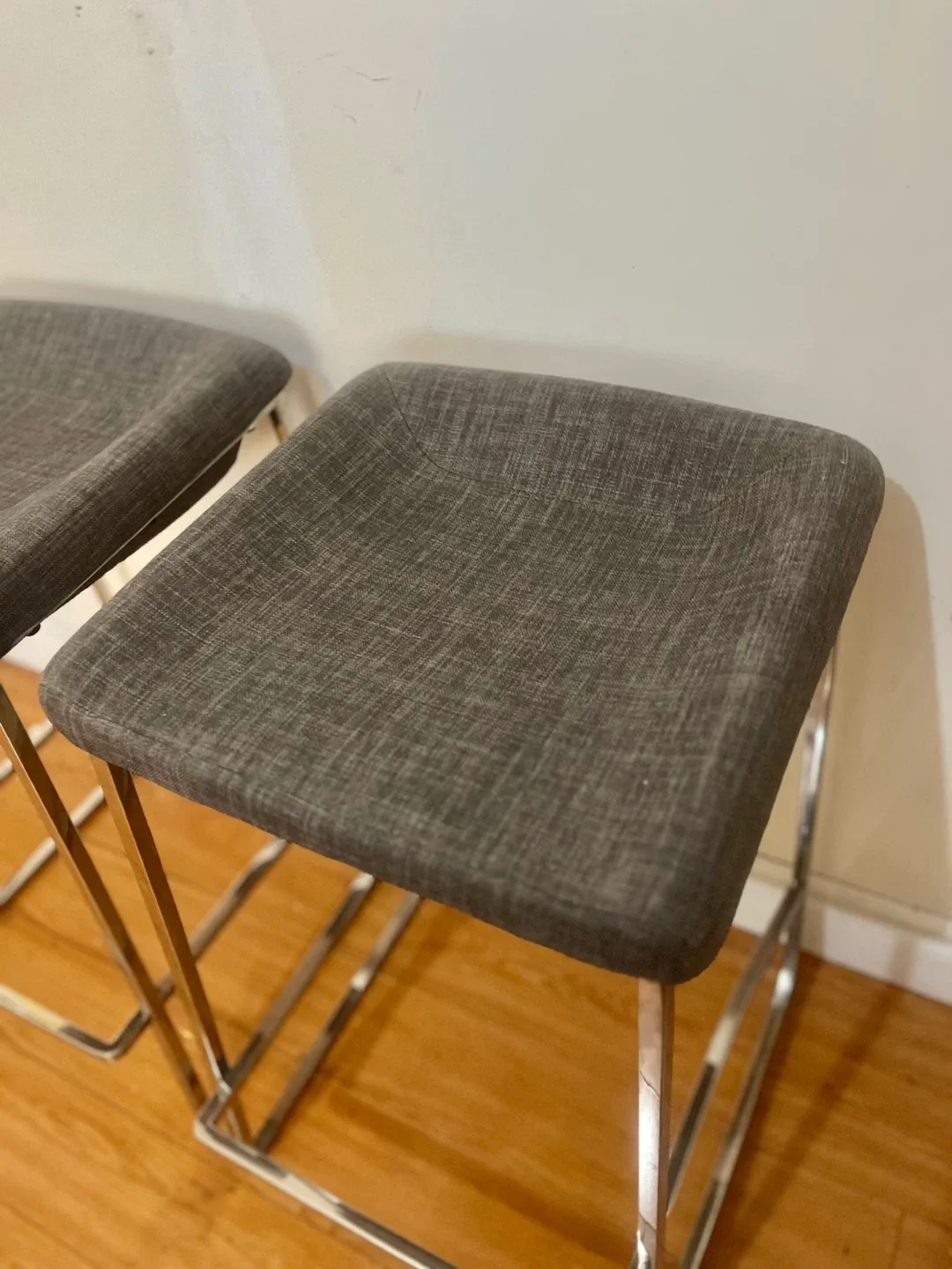 Structure Set of 2 Grey Bar Stools image indicator(5)