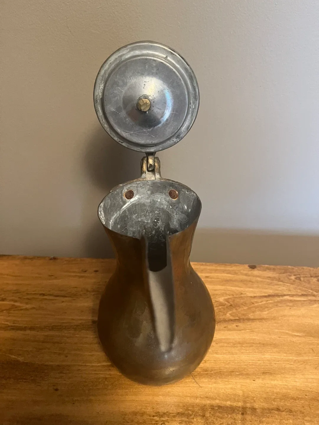 Antique Copper Pitcher c/w Handle and Spout image indicator(7)