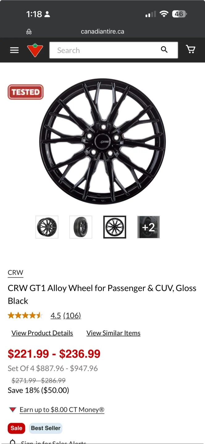 Michelin 225/45R17 Winter Tires on Rims - Set of 4 image indicator(6)