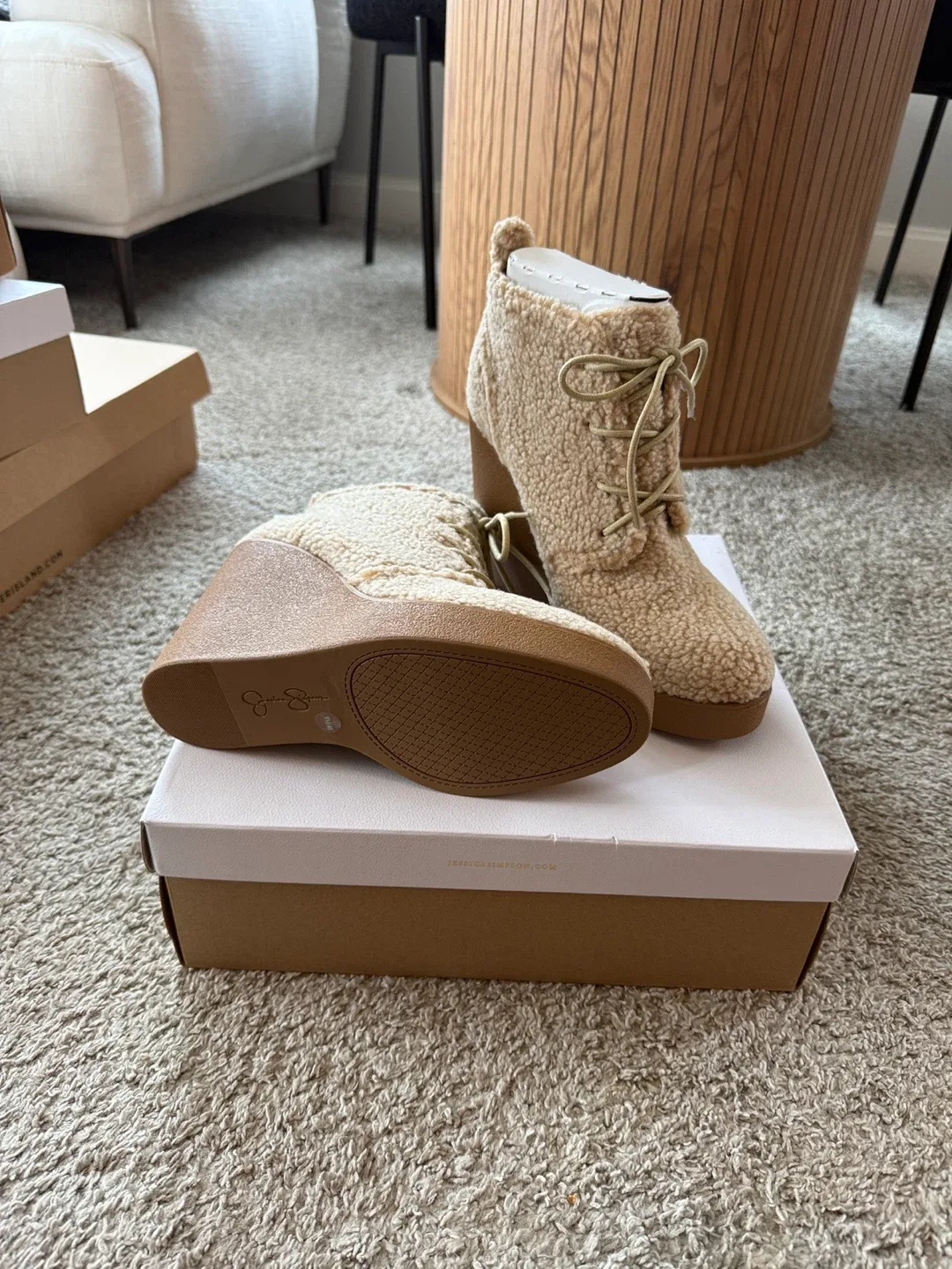 Jessica Simpson Wedge Ankle Boots, Size 9 image indicator(2)