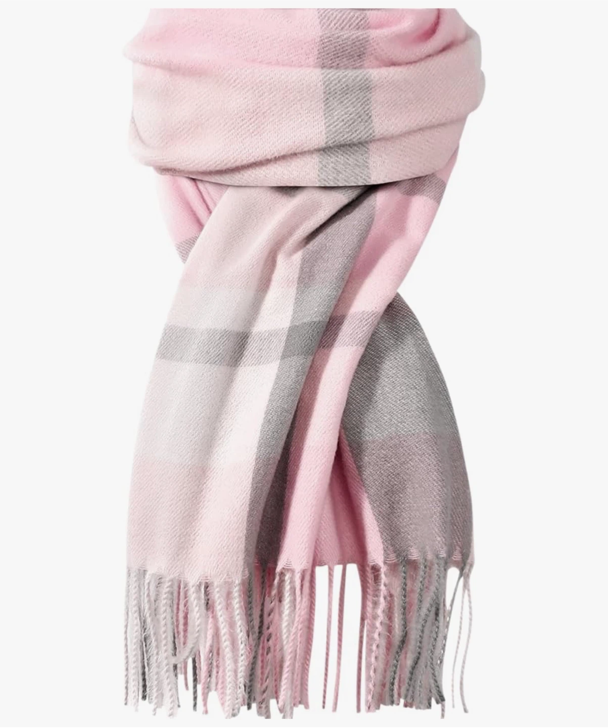 Women's Fashion Scarf - Pink Plaid