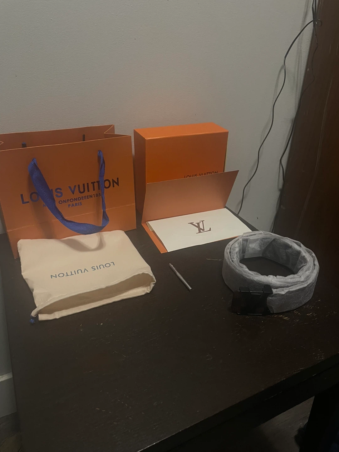 Louis Vuitton Damier Belt with Box