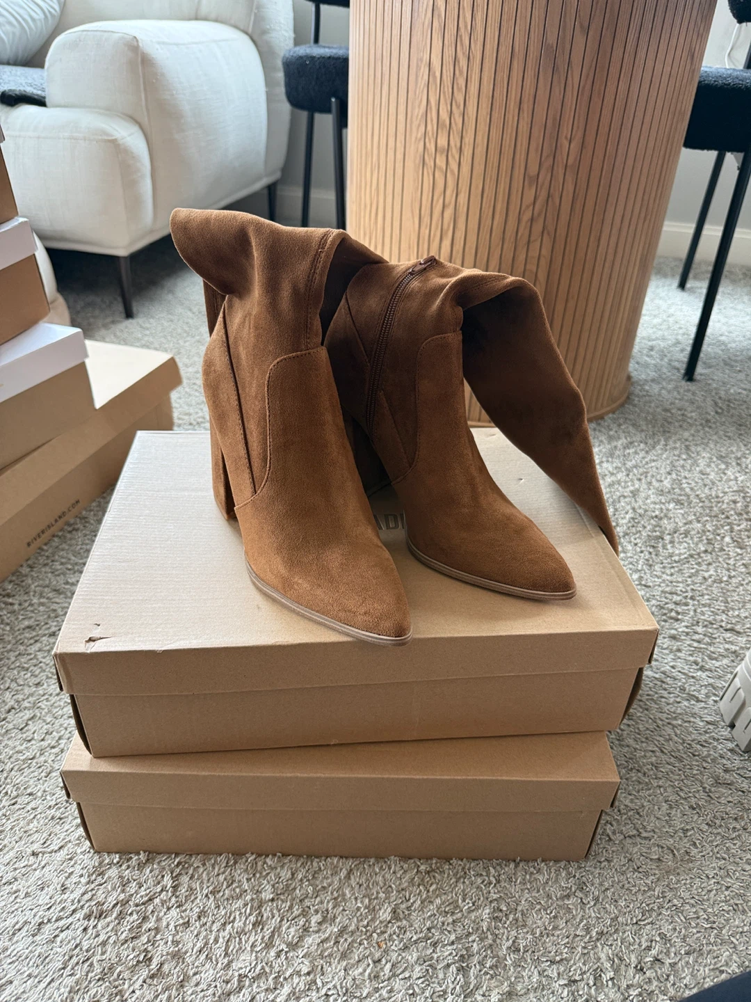 Steve Madden Brown Suede Over The Knee Boots
