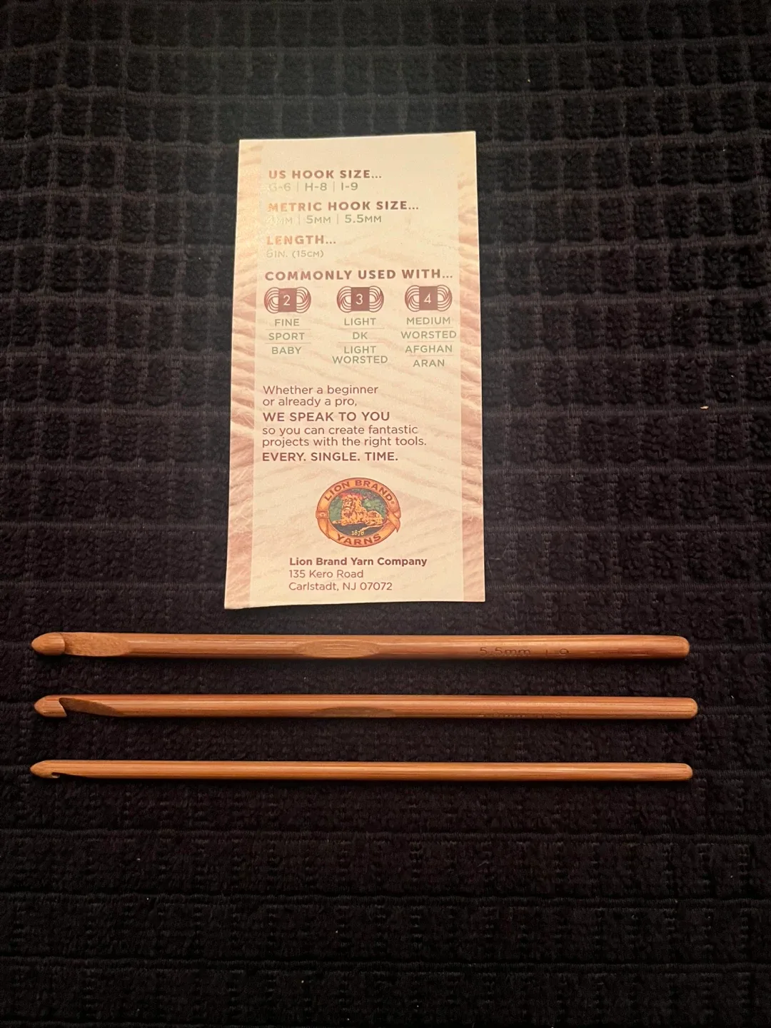 Lion Brand Crochet Hooks - Sizes 4mm, 5mm, 5.5mm thumbnail