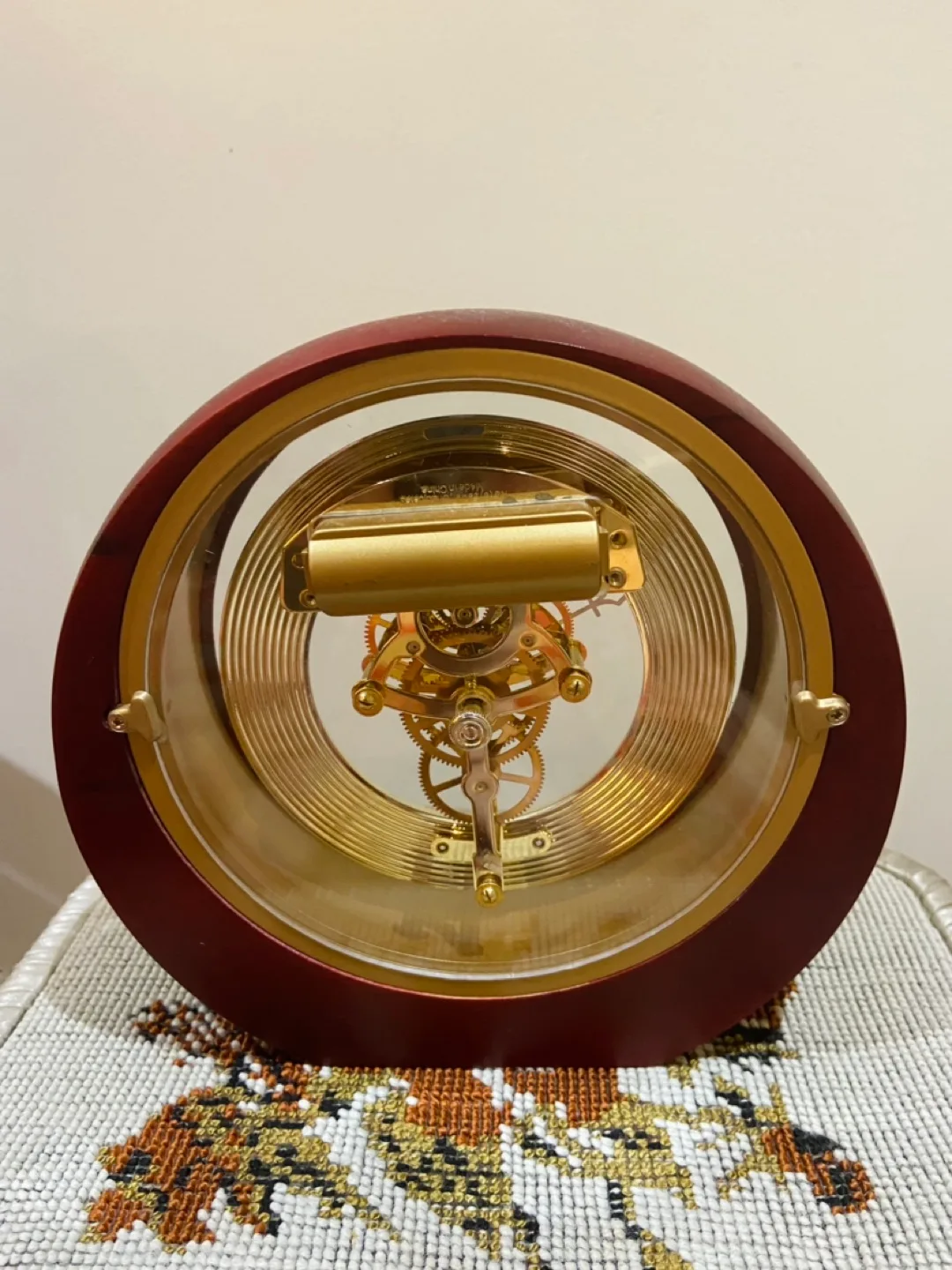 Decorative Skeleton Clock - Burgundy🥕 image indicator(2)