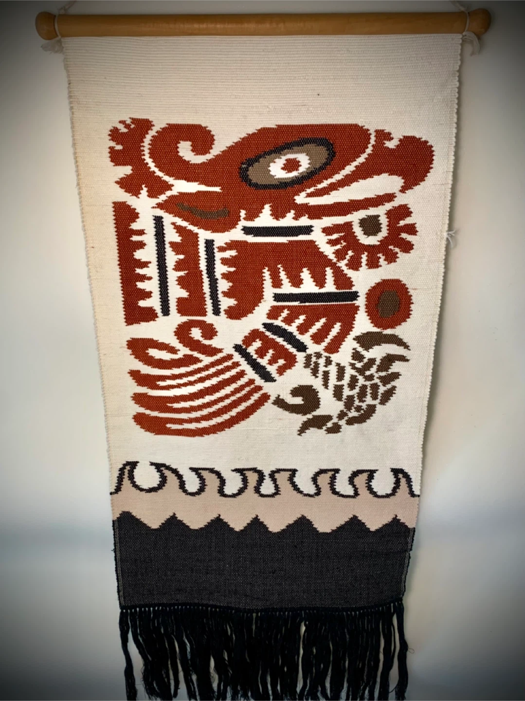 Vintage Handwoven Tapestry Wall Hanging