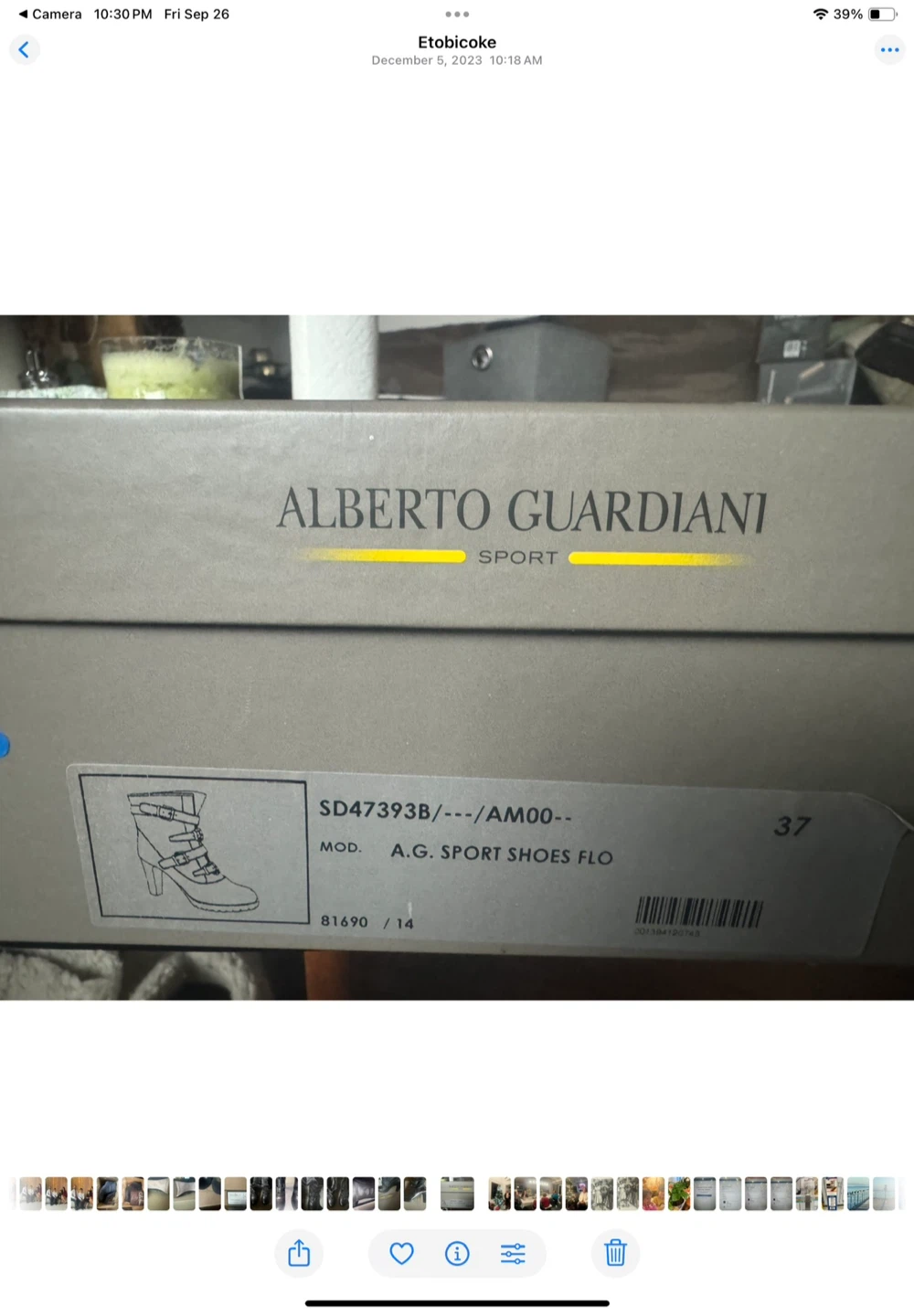 Alberto Guardiani Black Leather Ankle Boots - Size 37