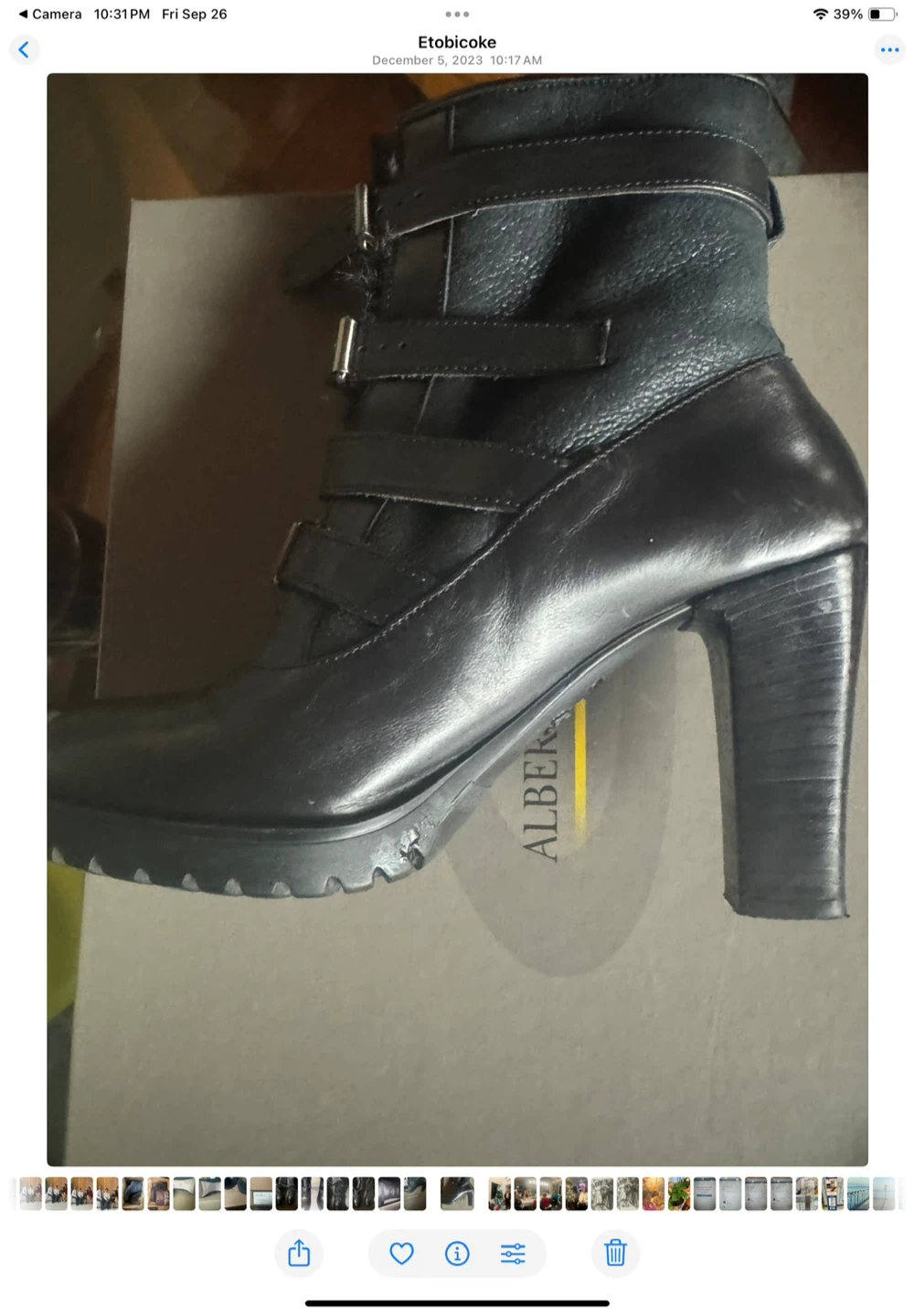 Alberto Guardiani Black Leather Ankle Boots - Size 37 - photo 2