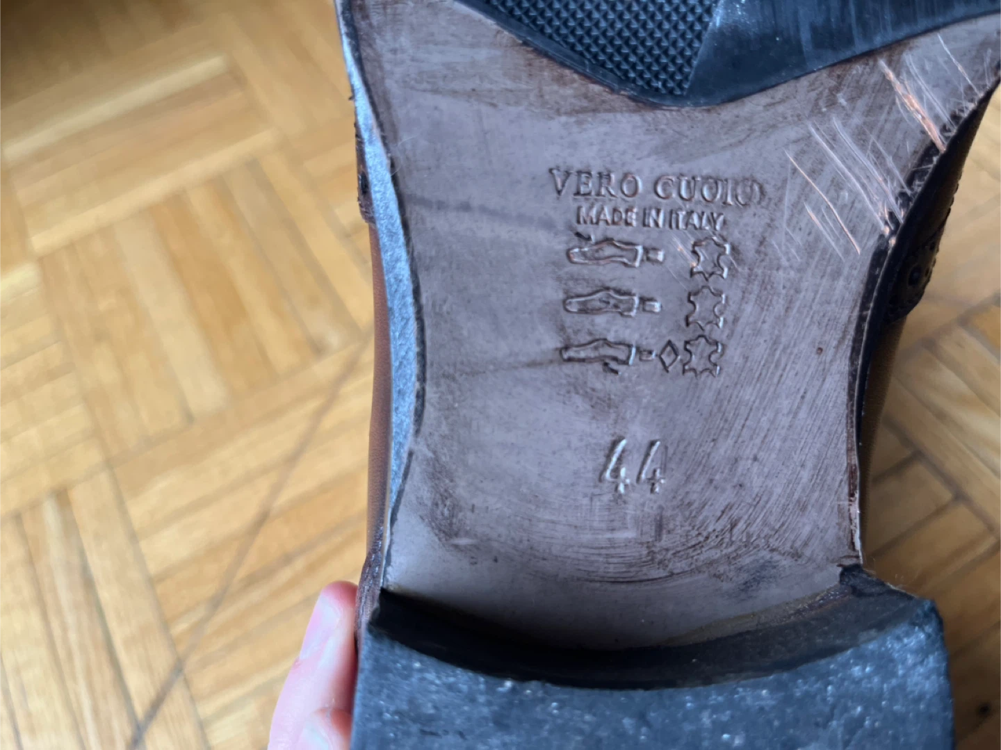 Brown Leather Dress Shoes - Size 44 - photo 3