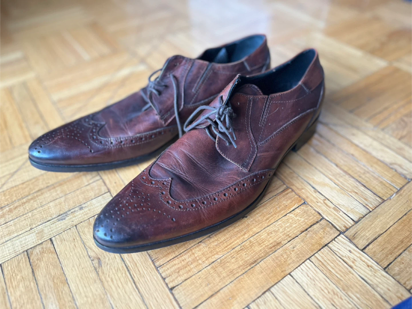 Brown Leather Dress Shoes - Size 44