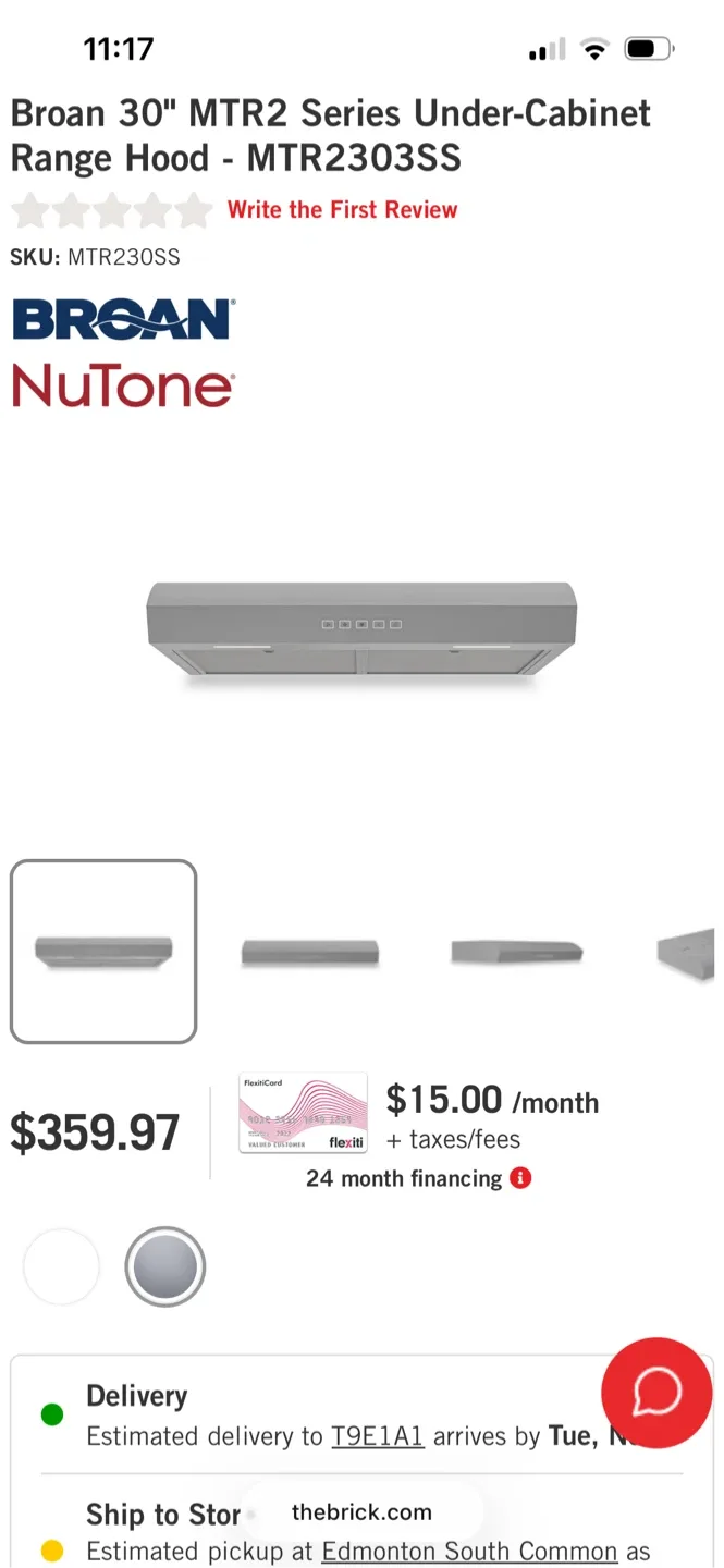 Brand New 30" Range Hood - Never Installed image indicator(3)