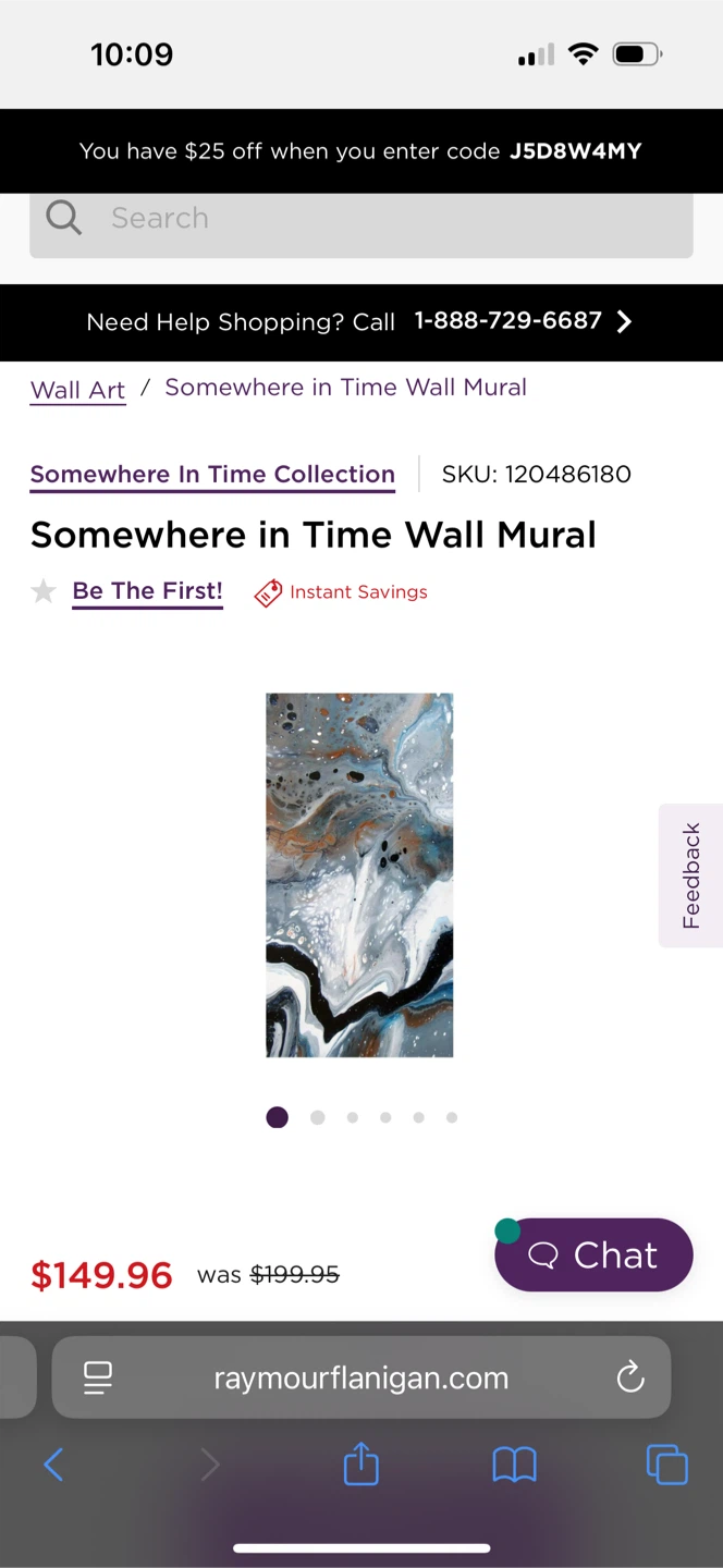 Raymour & Flanigan Somewhere in Time Wall Mural