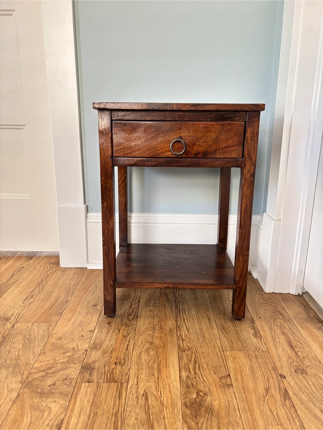 Wood Side Table with Drawer - photo 5
