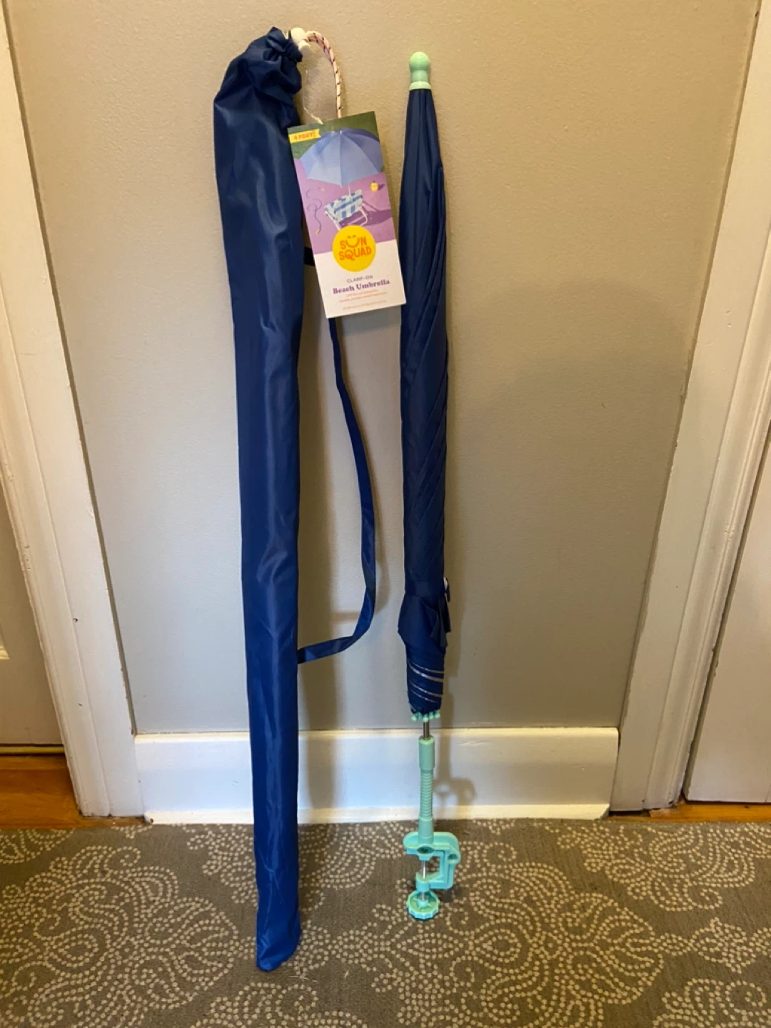 New 4' Clamp on Outdoor Patio Beach Umbrella - Sun Squad - photo 5
