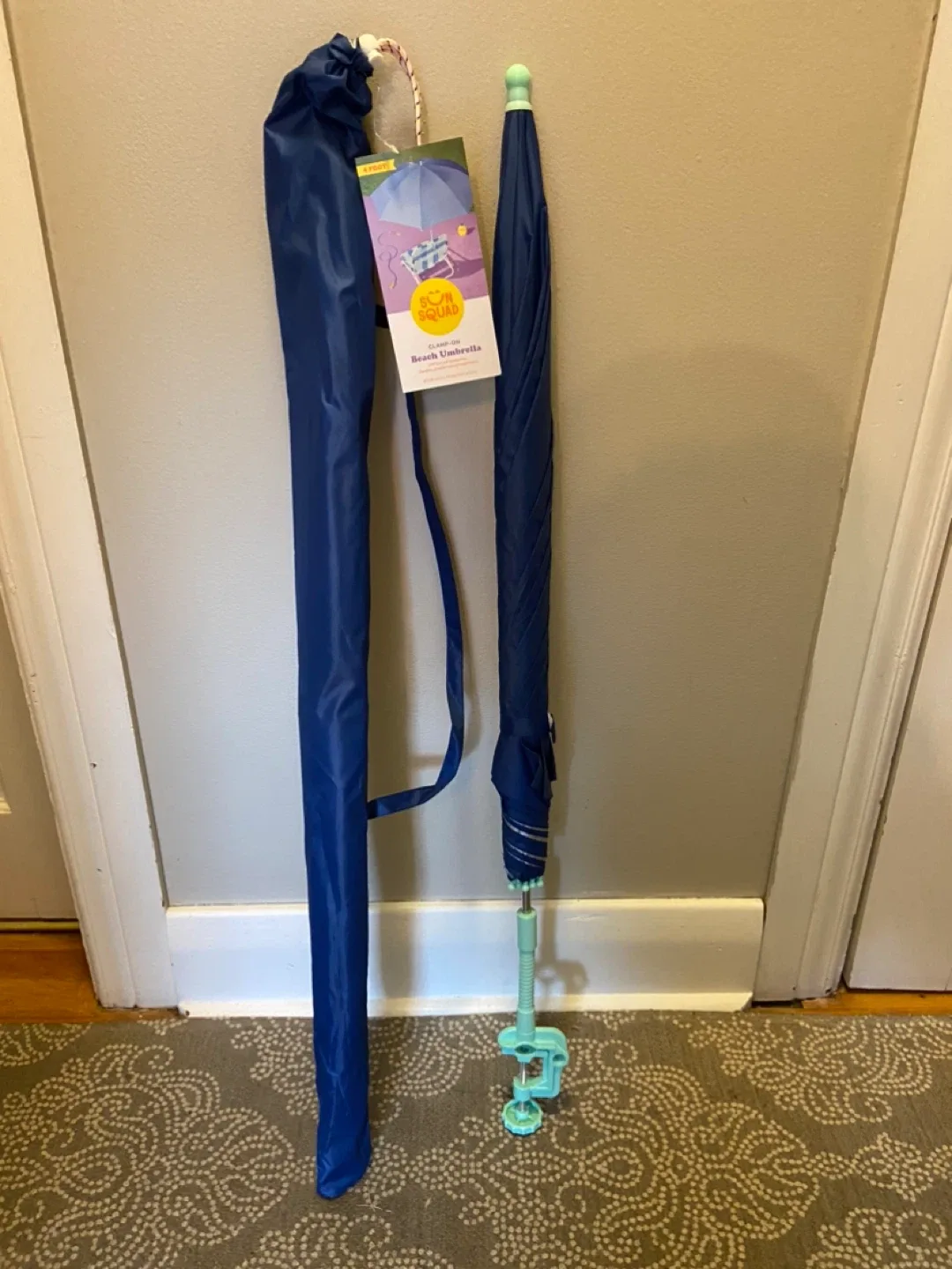 New 4' Clamp on Outdoor Patio Beach Umbrella - Sun Squad image indicator(5)