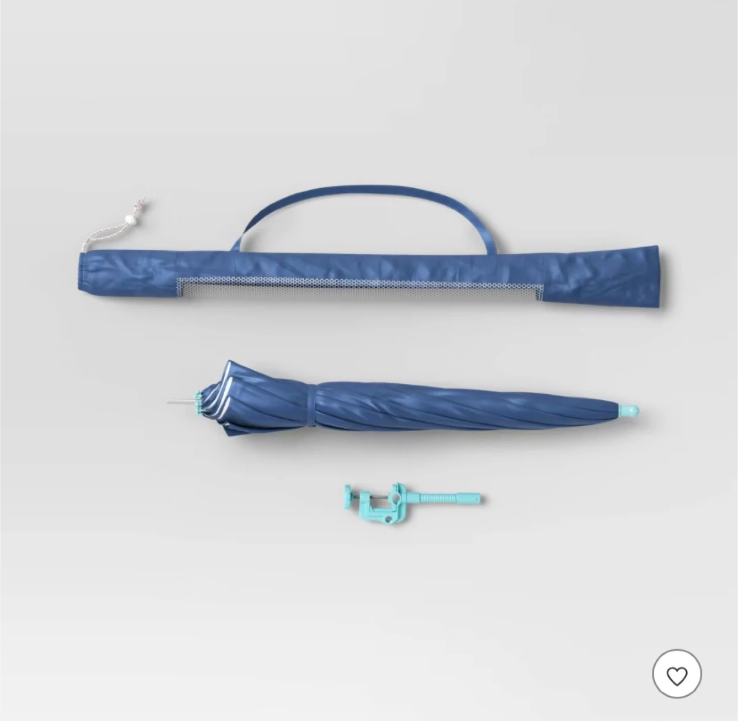 New 4' Clamp on Outdoor Patio Beach Umbrella - Sun Squad - photo 3