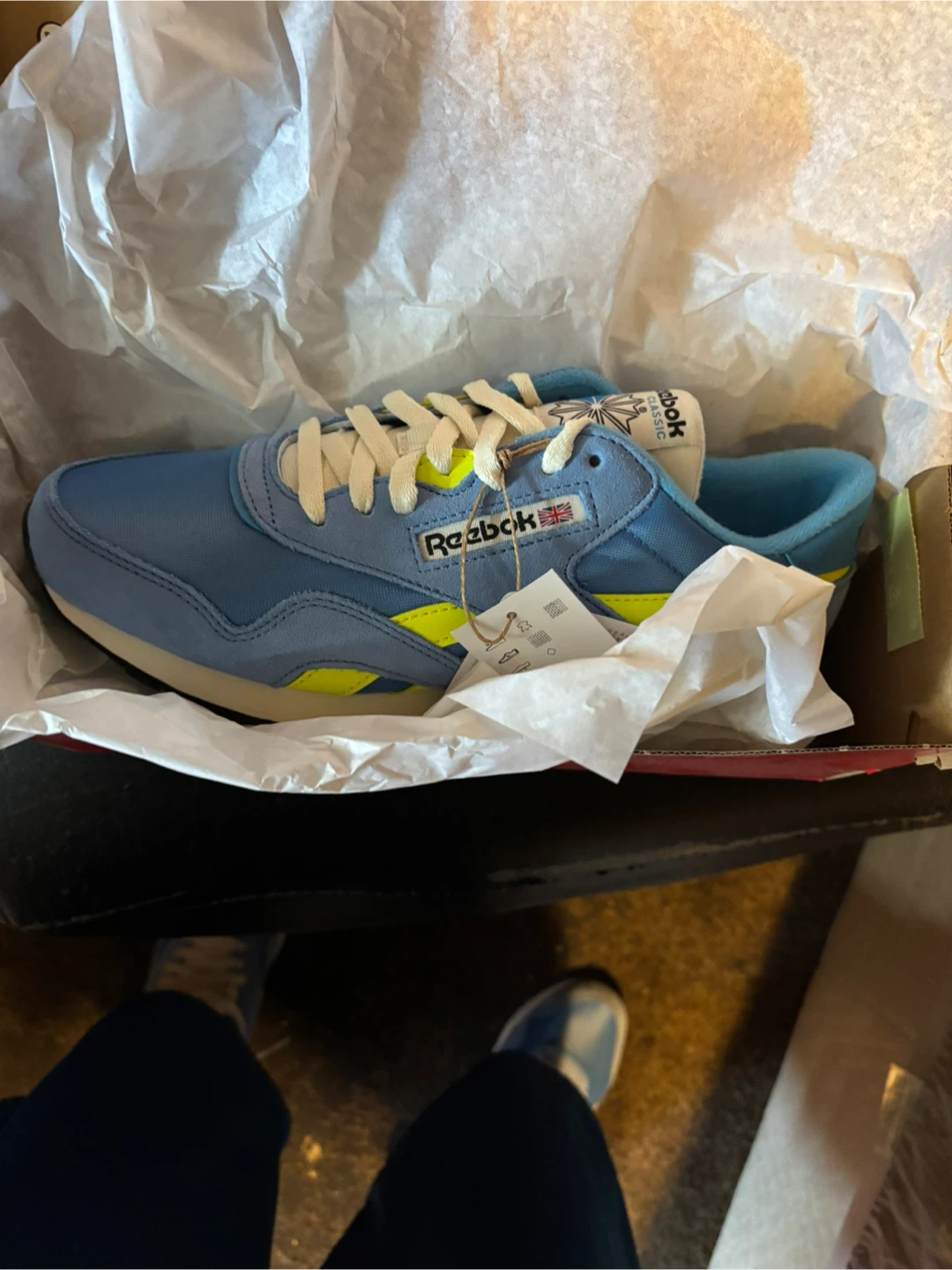 Reebok Classic Harman Run Shoes - Blue/Yellow