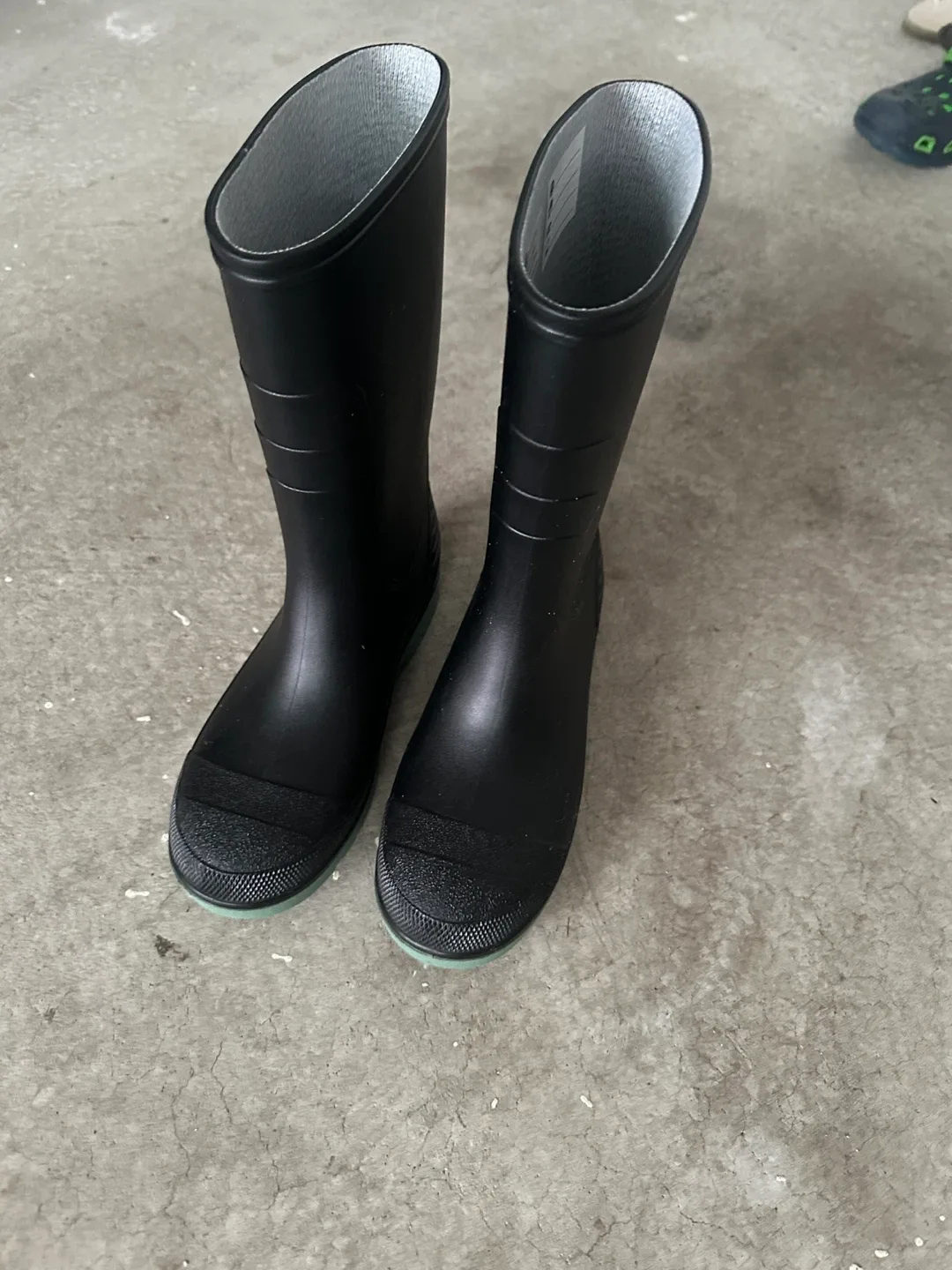 Black Rain Boots - Size 6