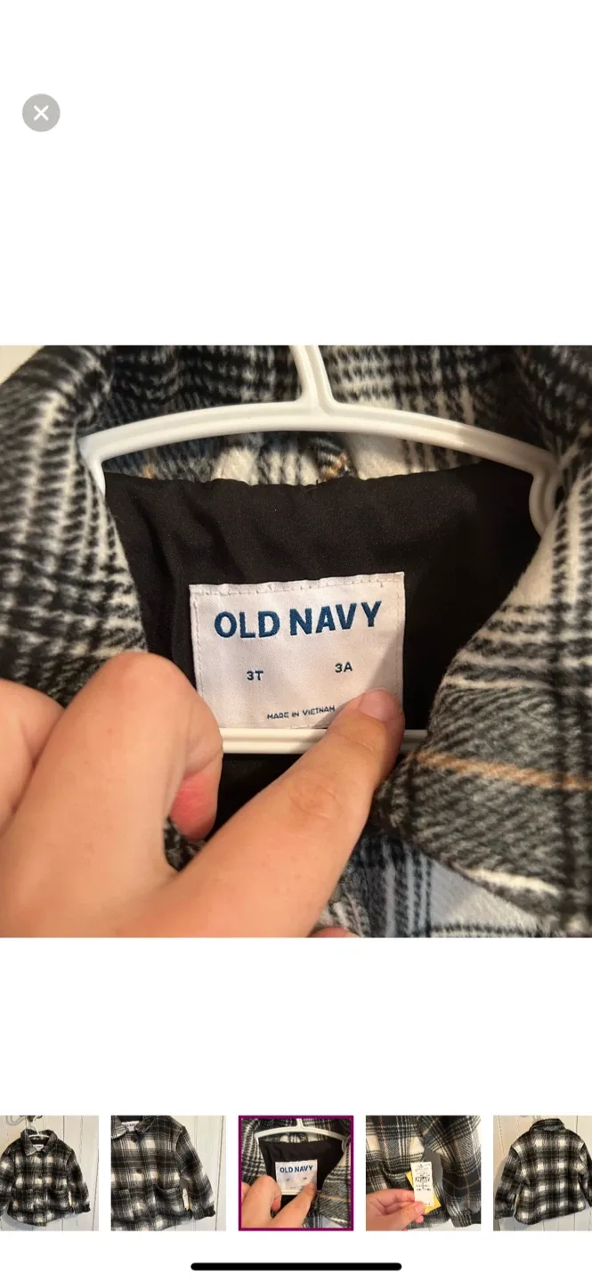 Old Navy Plaid Jacket - Size 3T image indicator(3)