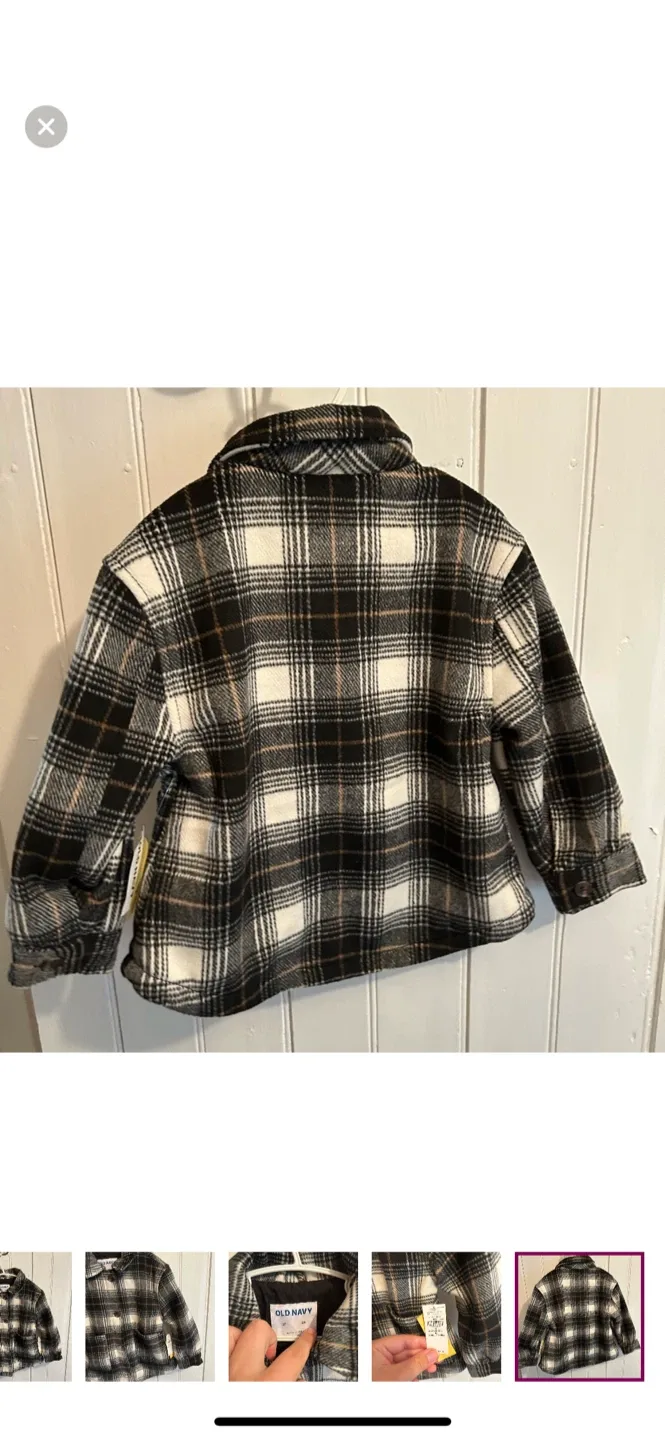 Old Navy Plaid Jacket - Size 3T image indicator(5)