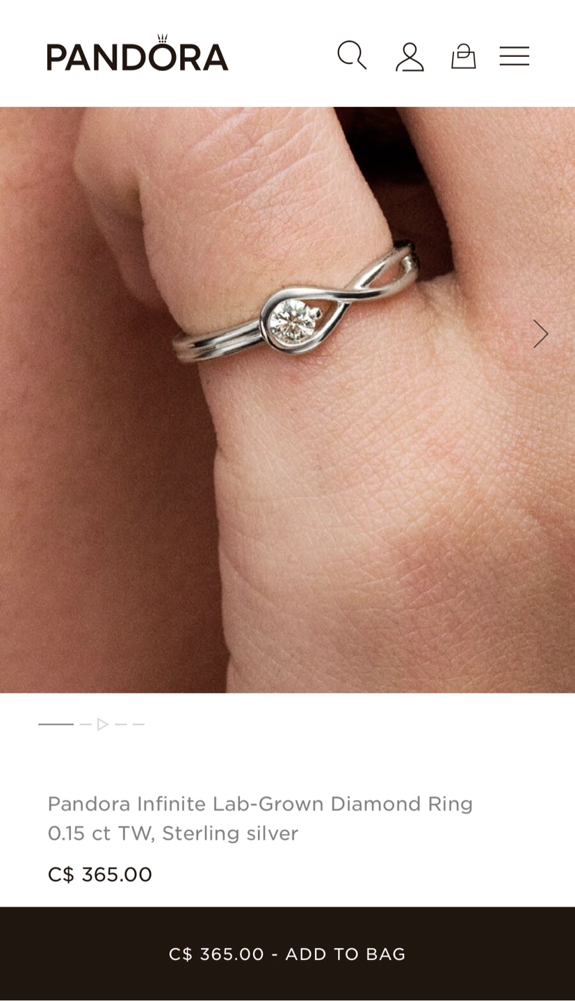 Pandora Infinite Lab-Grown Diamond Ring