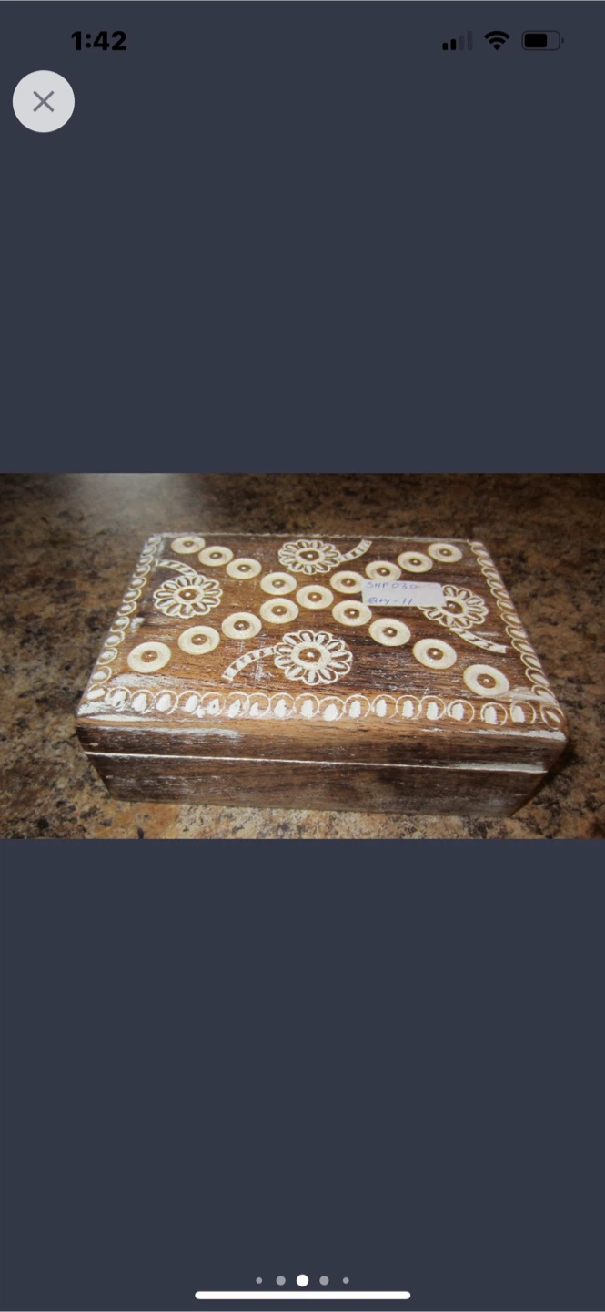 New Decorative Wooden Box with Floral Design