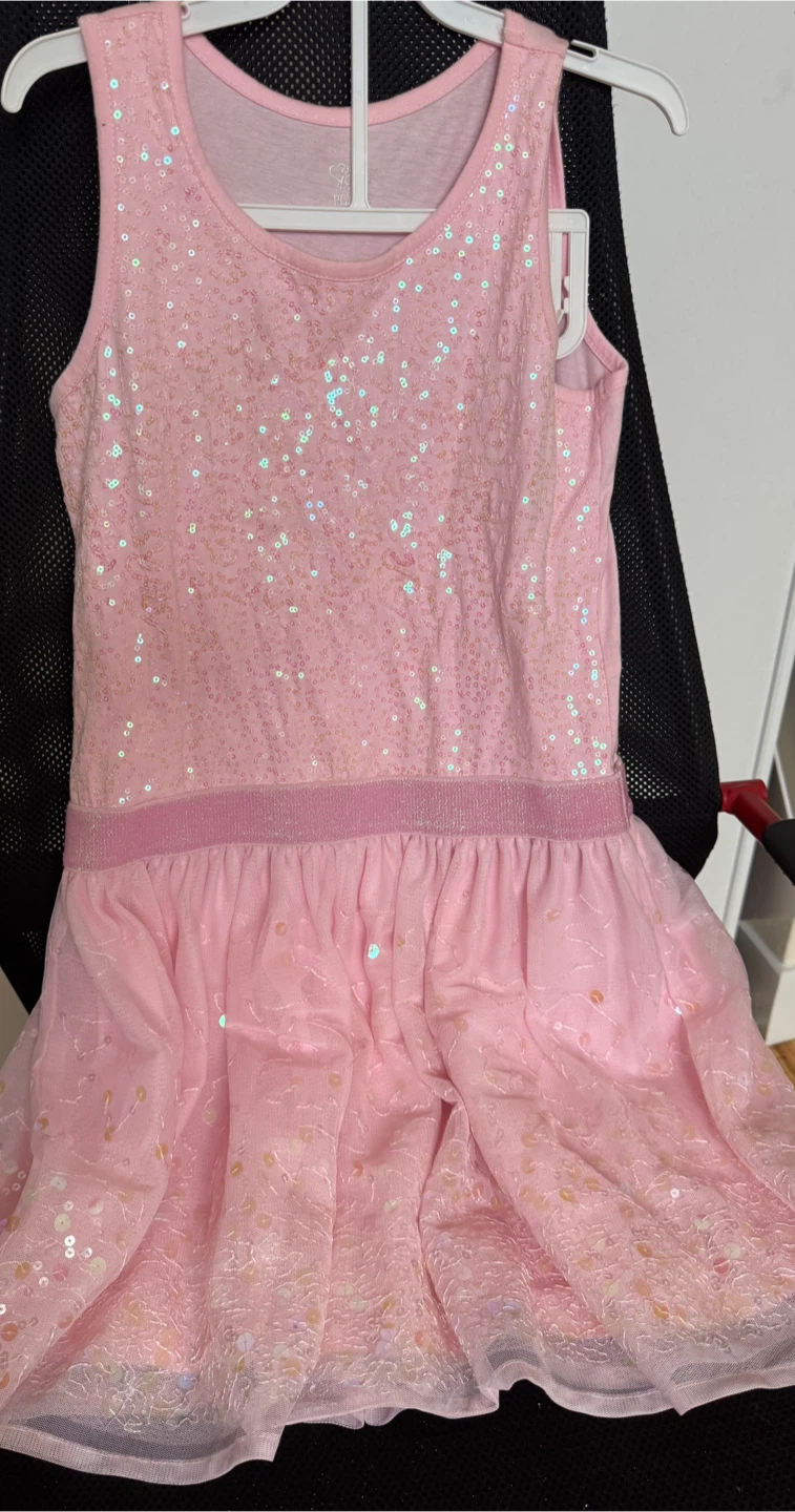 Girls' Pink Sequin Dress from Children’s Place, Size 12