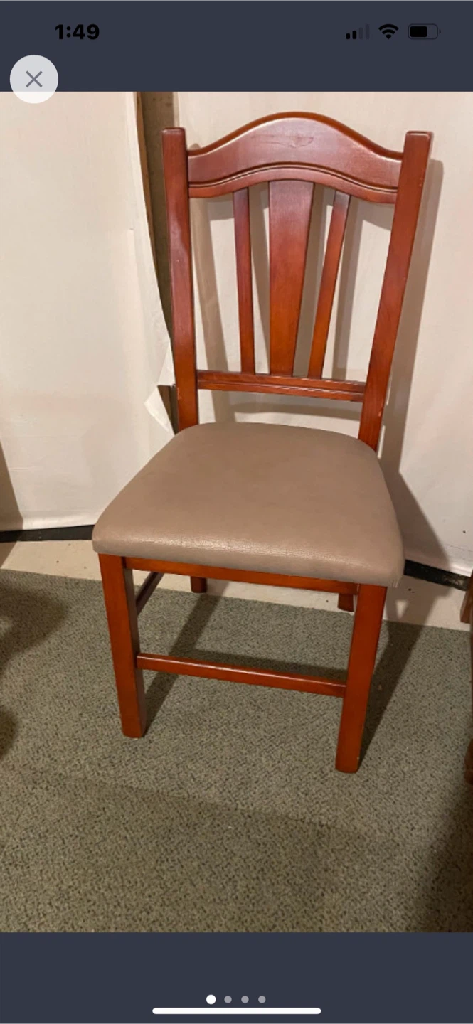 Wooden Dining Chair with Padded Seat