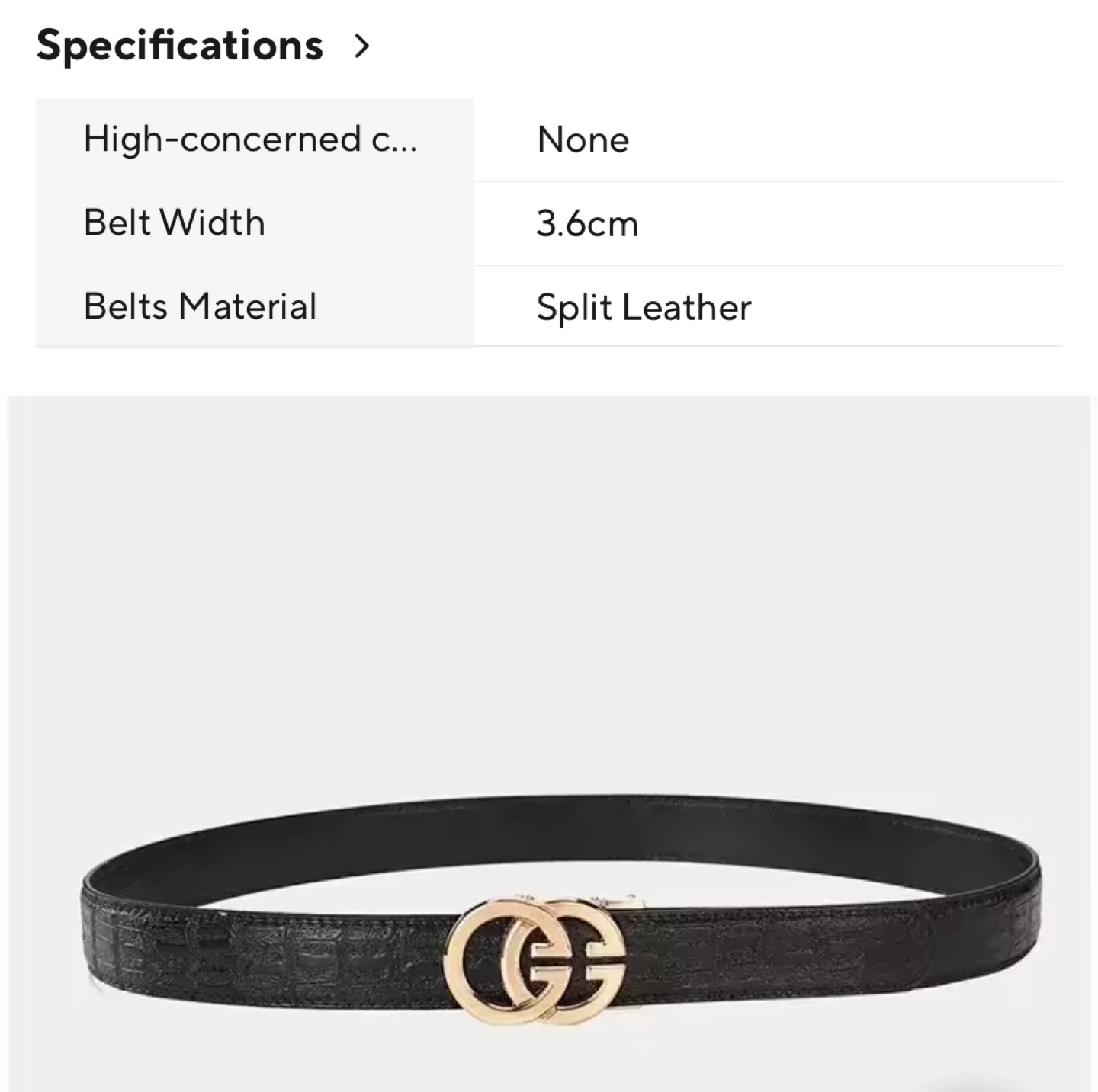 Double Circle Buckle Leather 120cm Belt - Size 33-36 - photo 4